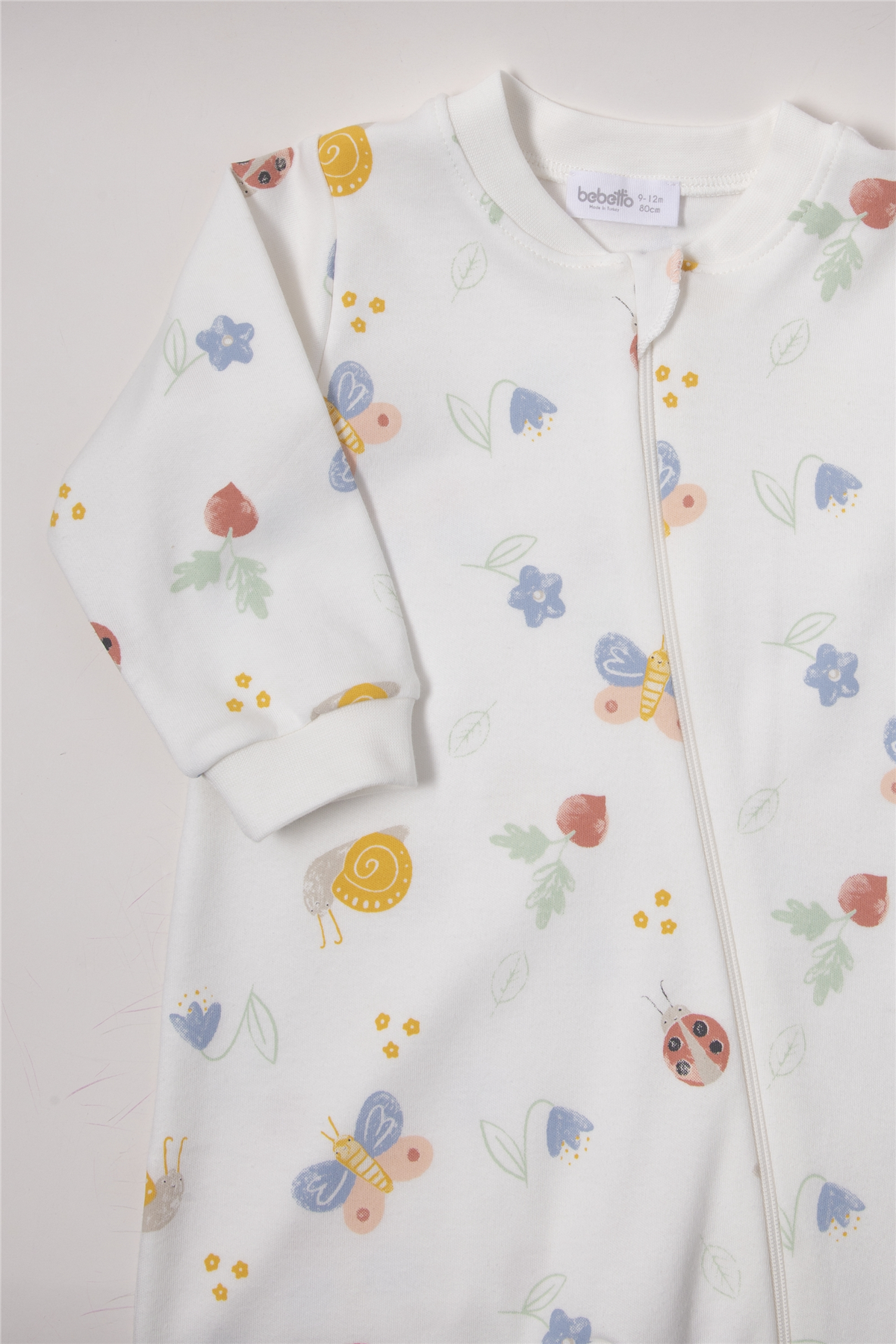 İNTERLOK FERMUARLI PATİKSİZ TULUM (SWEET JUMPSUIT/26) EKRU