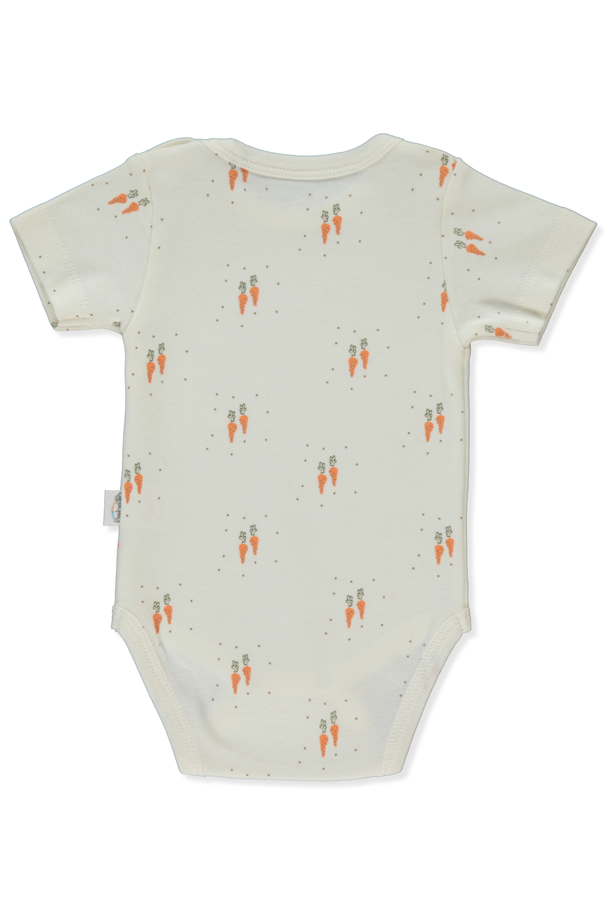 İNTERLOK KISA KOLLU BODY AY (BABY CARROT) EKRU