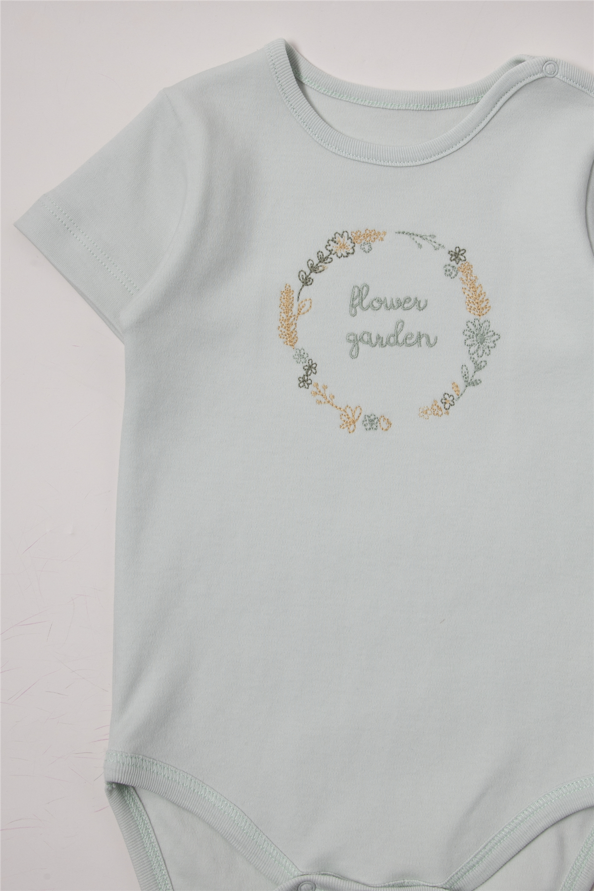 İNTERLOK KISA KOLLU BODY YAŞ (FLOWER GARDEN) MİNT