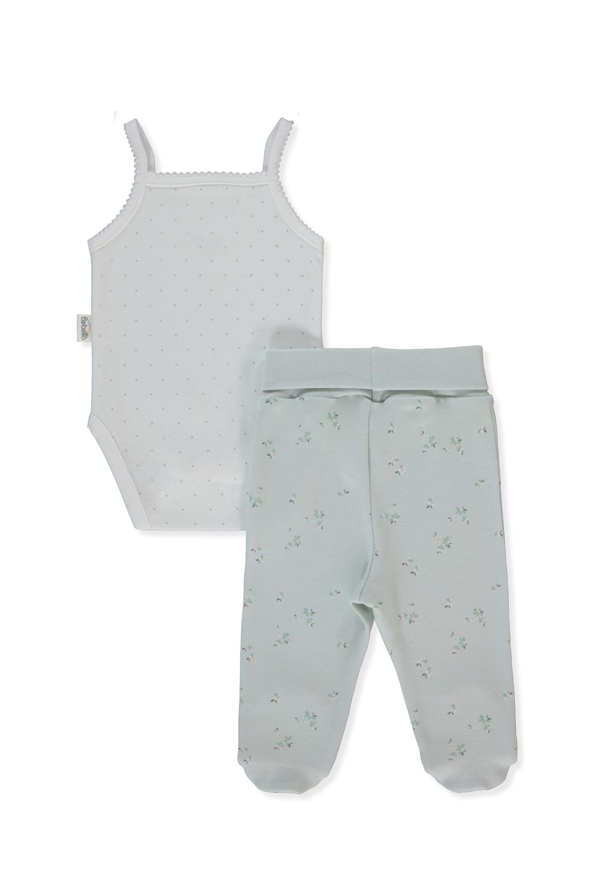 İNTERLOK PATİKLİ PANTOLON 2Lİ TAKIM (FLOWER GARDEN) MİNT