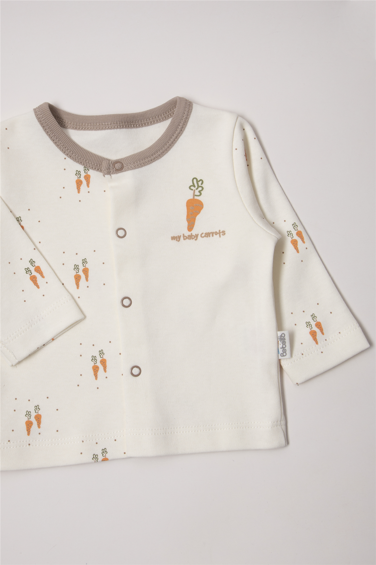 İNTERLOK PATİKLİ PİJAMA TAKIMI 2Lİ (BABY CARROT) KAHVERENGİ