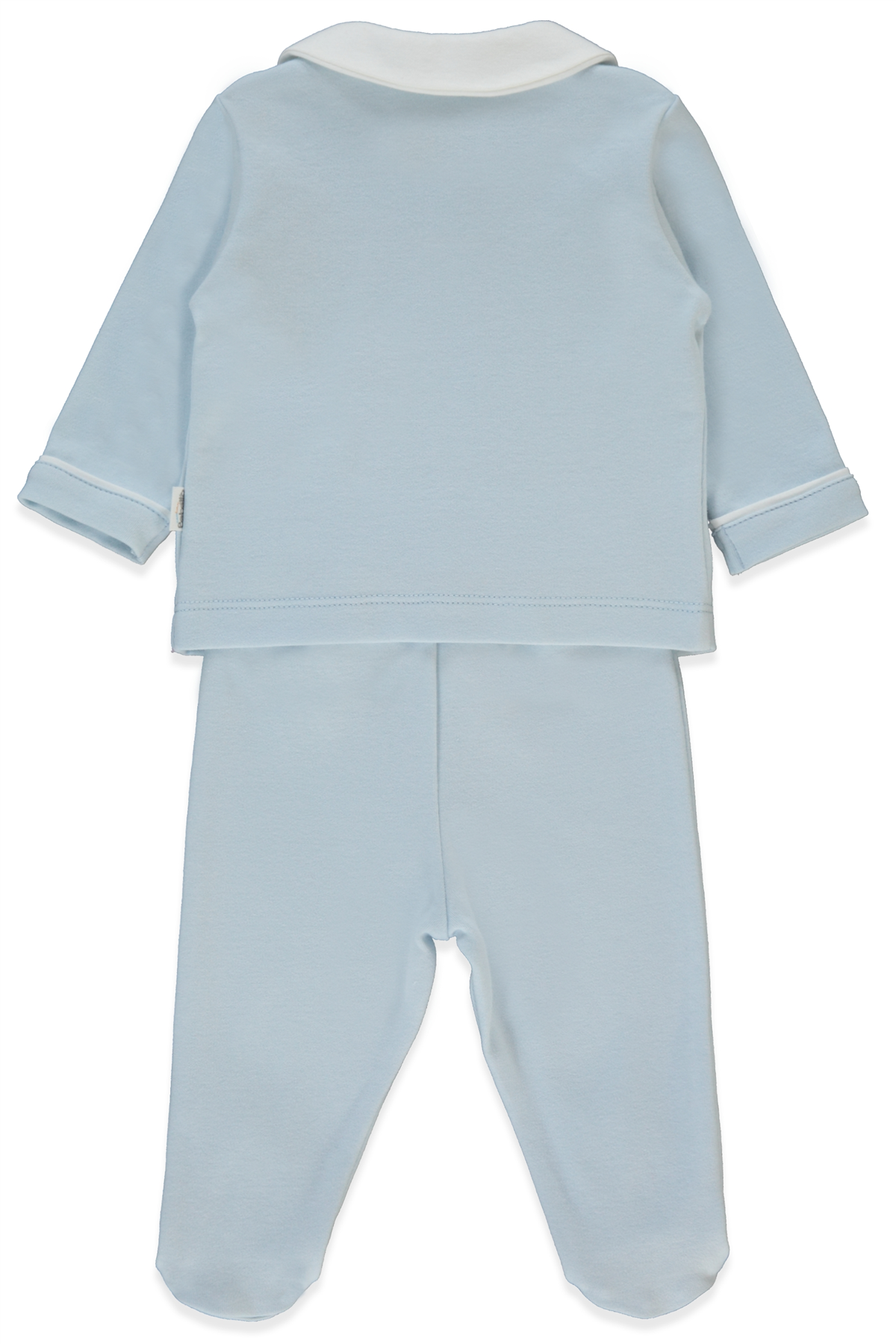 İNTERLOK PATİKLİ PİJAMA TAKIMI 2Lİ (LITTLE BOSS) MAVİ