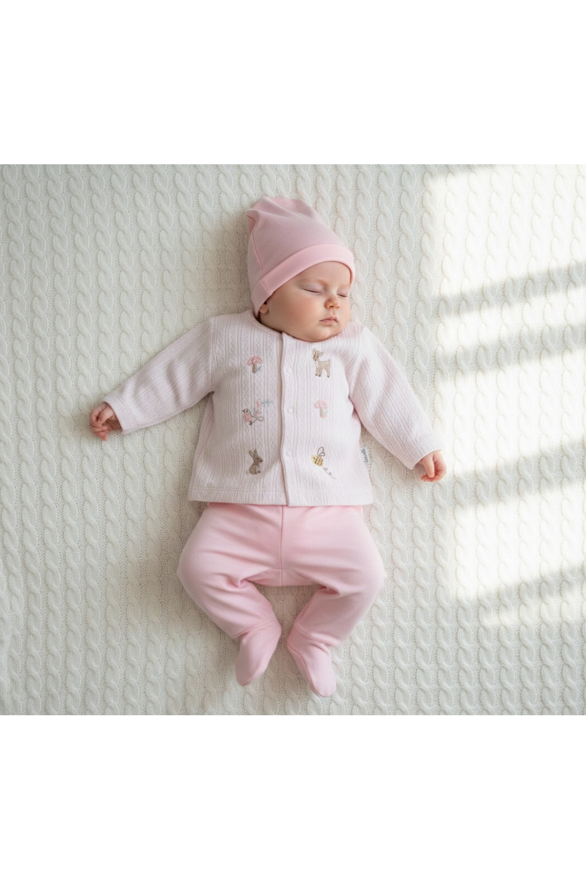 İNTERLOK PATİKLİ PİJAMA TAKIMI 2Lİ (LOVES YOU) PEMBE