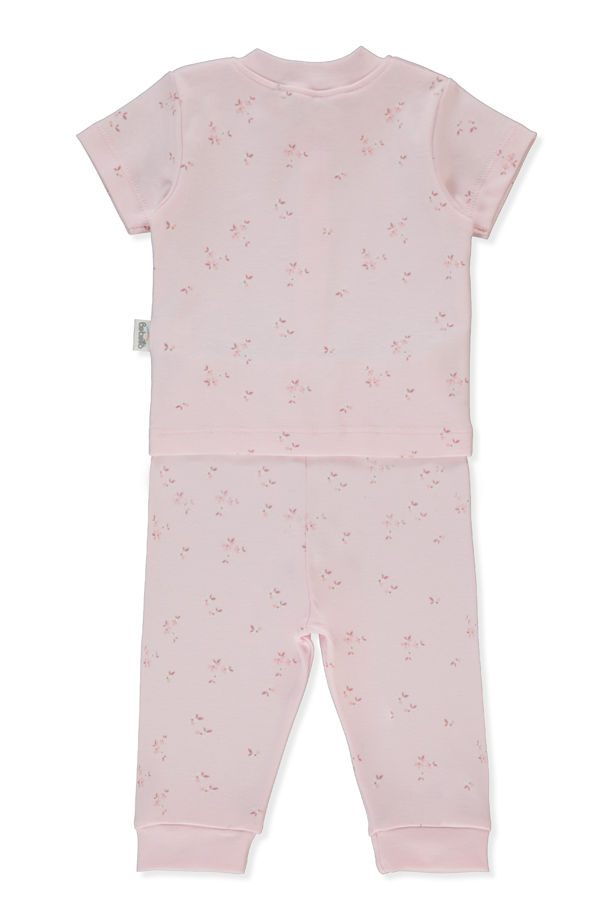 İNTERLOK PATİKSİZ MİNİ PİJAMA TAKIMI 2Lİ (FLOWER GARDEN) PEMBE