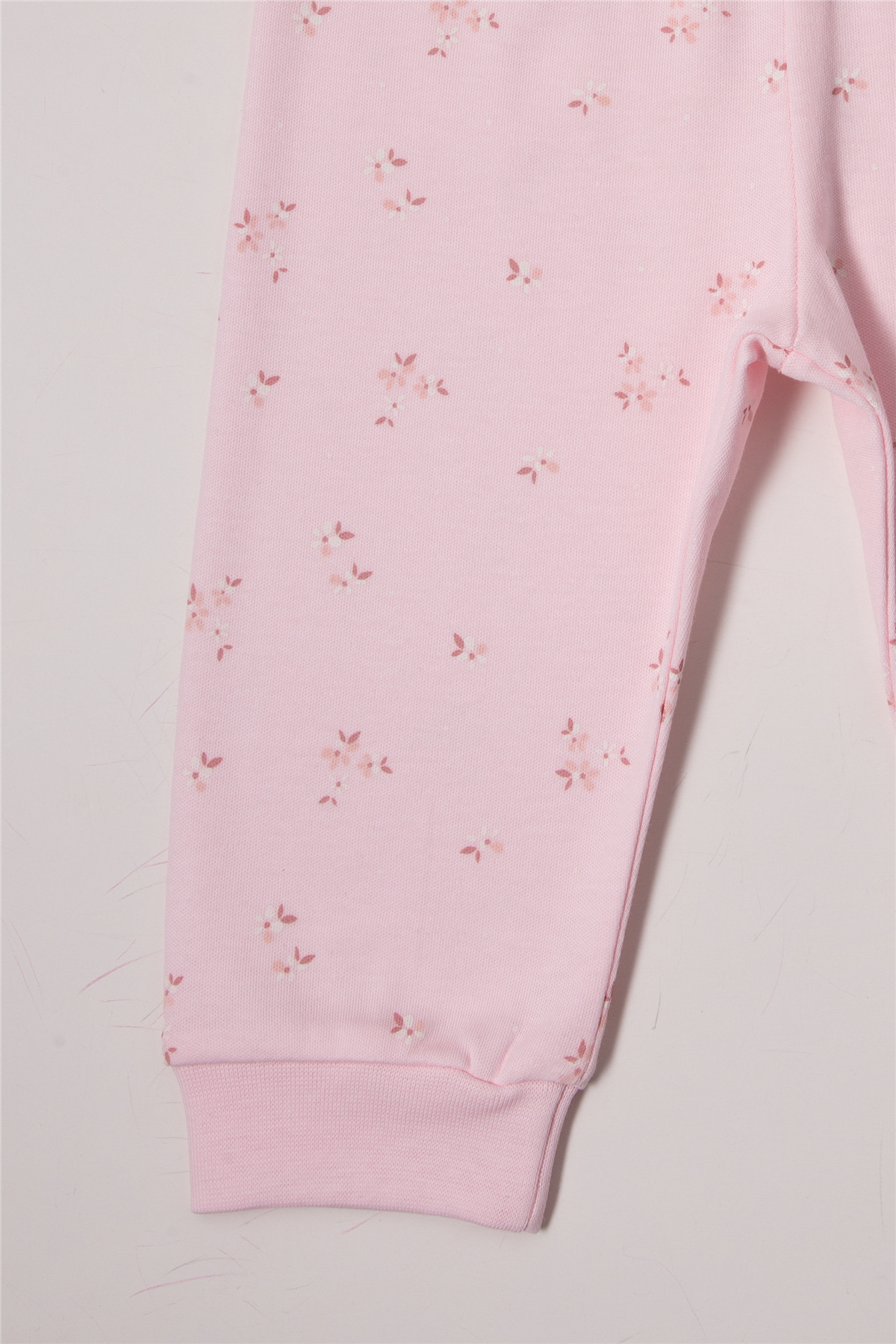 İNTERLOK PATİKSİZ PANTOLON (FLOWER GARDEN) PEMBE