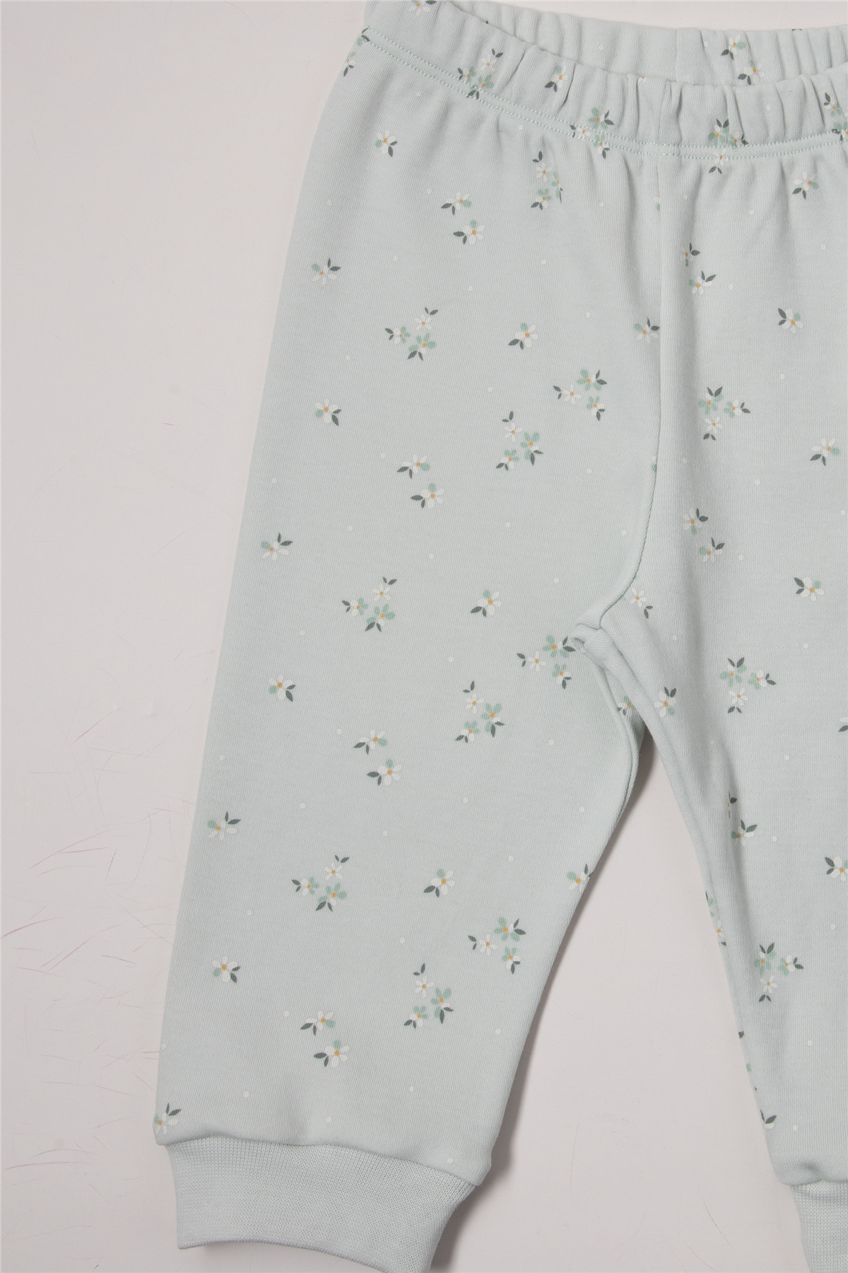 İNTERLOK PATİKSİZ PANTOLON (FLOWER GARDEN) MİNT