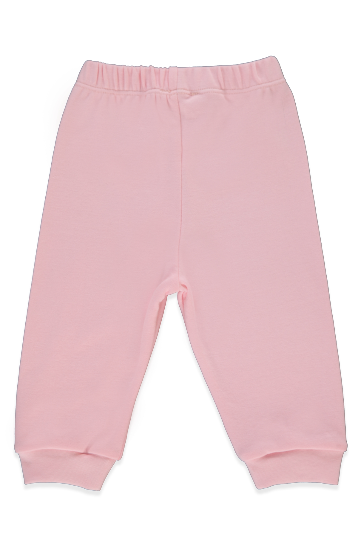 İNTERLOK PATİKSİZ PANTOLON (LOVES YOU) PEMBE