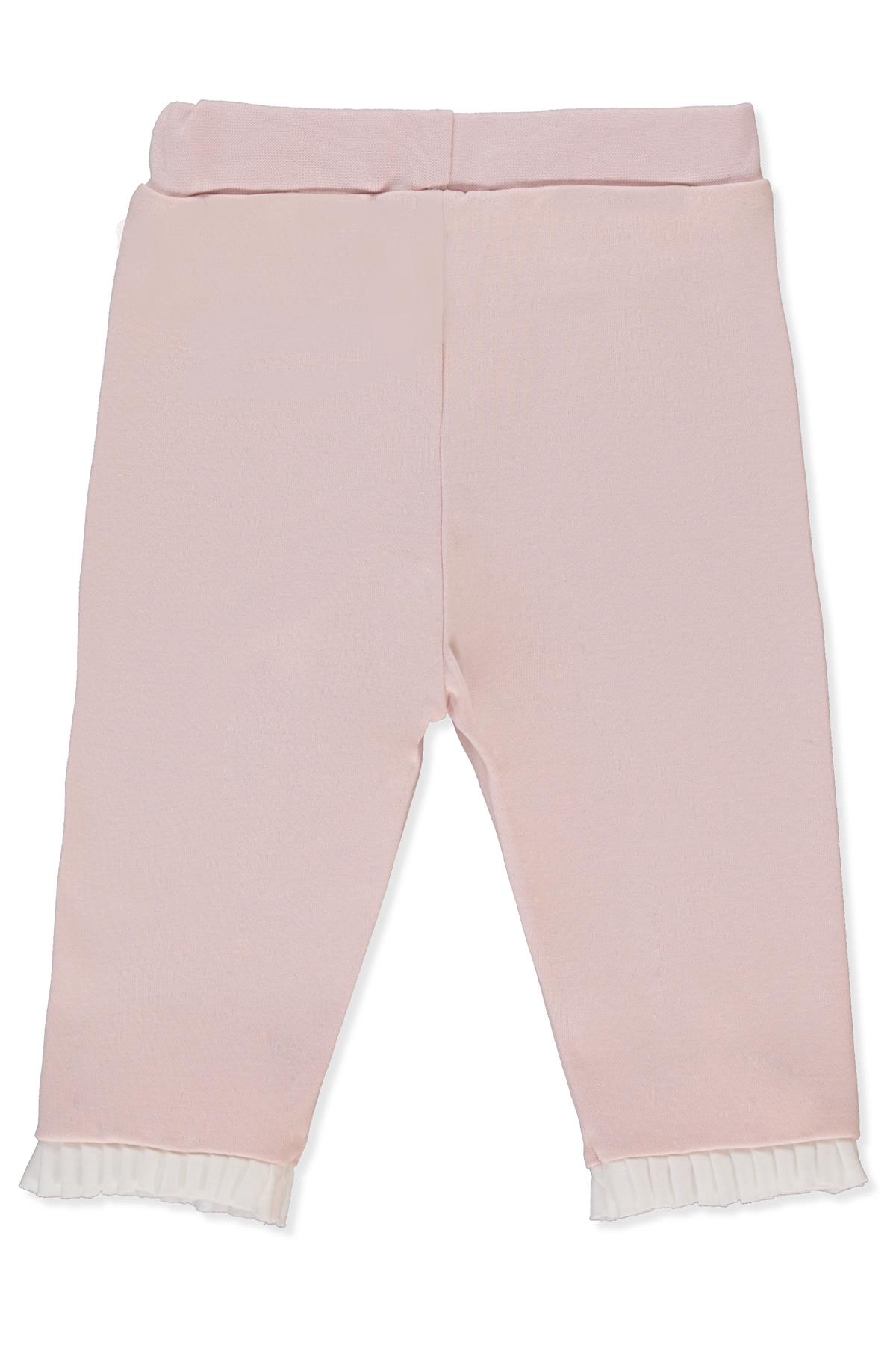 İNTERLOK PATİKSİZ PANTOLON (TINY FLORIST) PEMBE