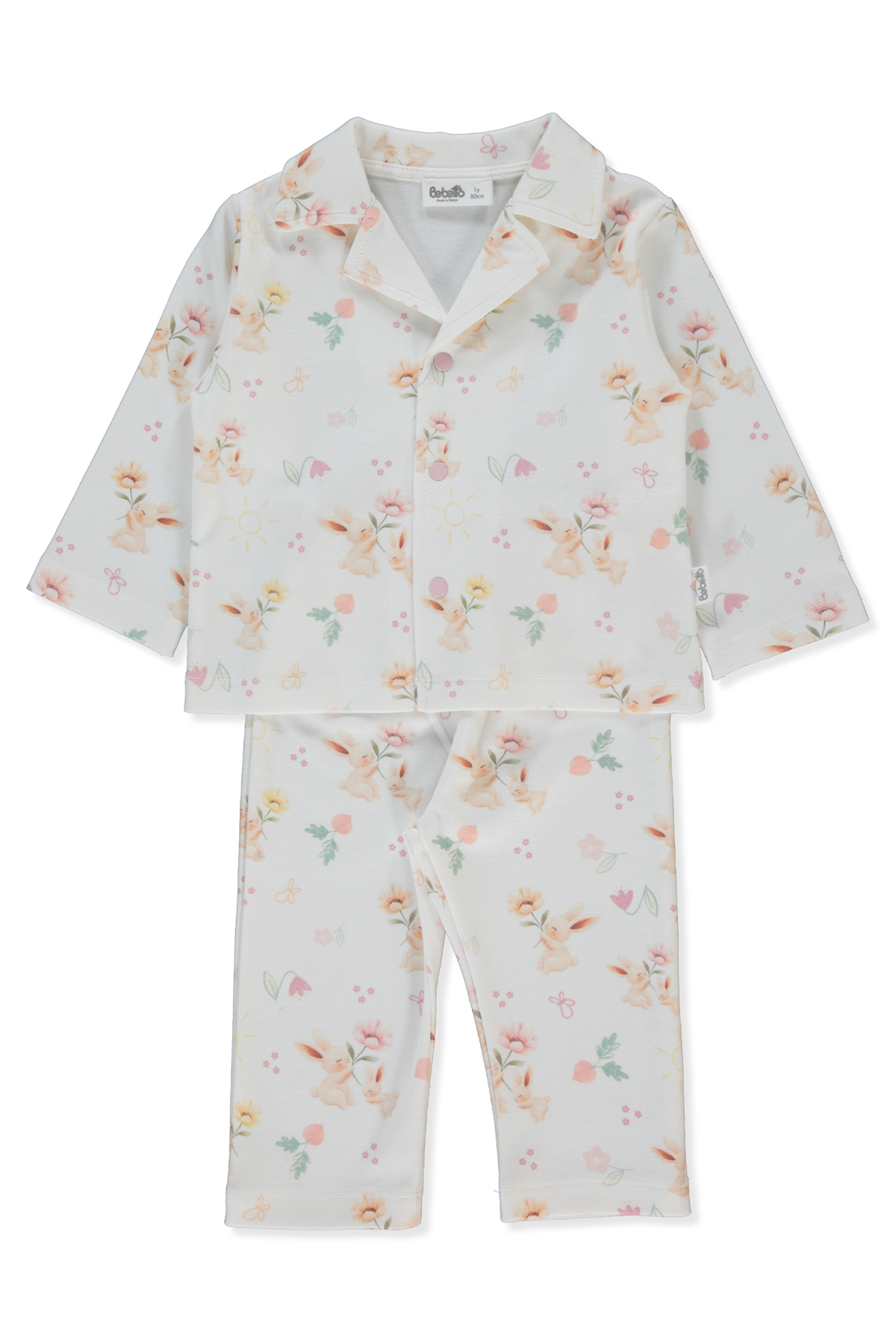 İNTERLOK PATİKSİZ PİJAMA TAKIMI 2Lİ (SWEET PYJAMAS/26) EKRU