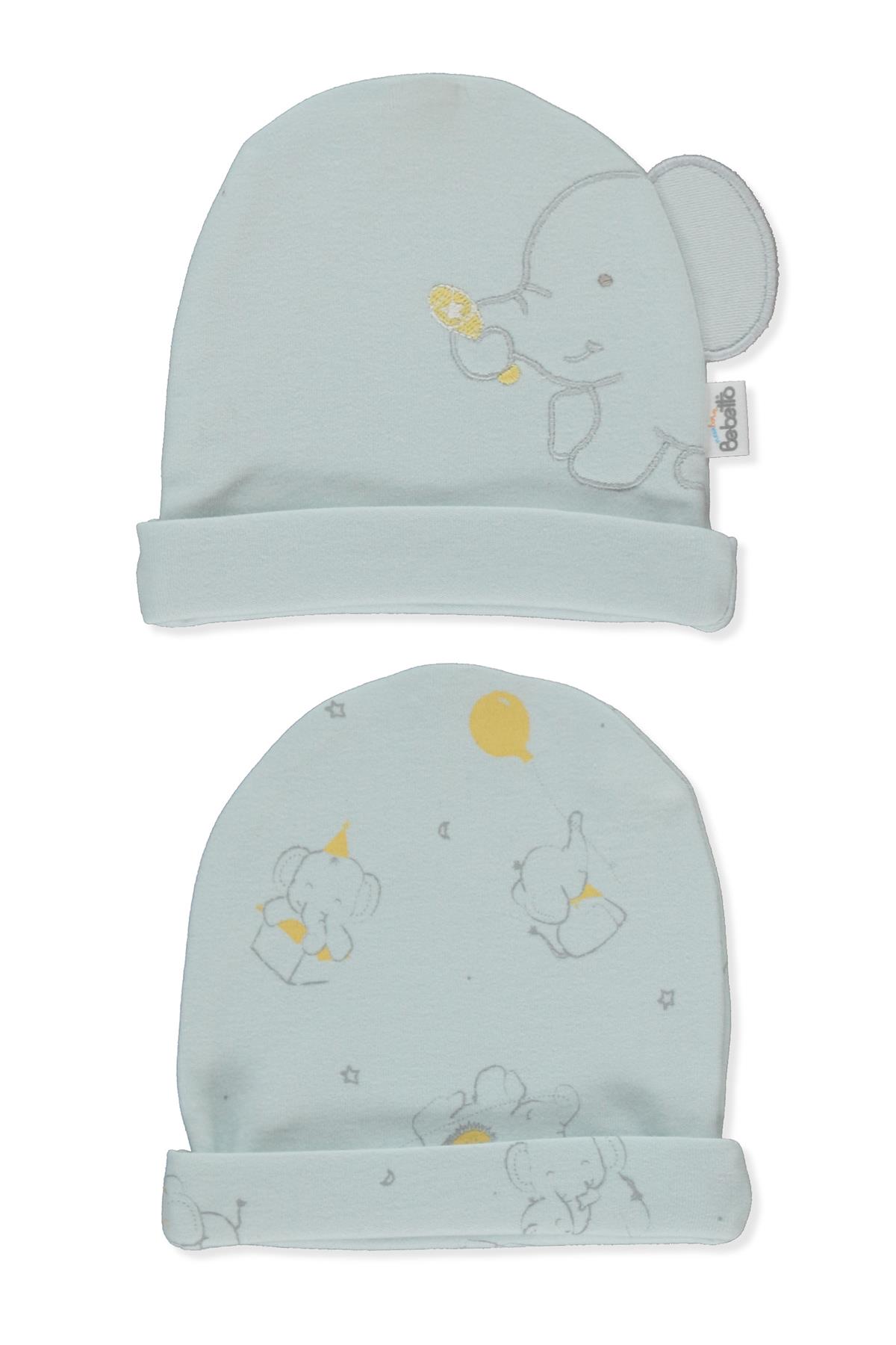 İNTERLOK ŞAPKA 2Lİ (LITTLE ELEPHANT) MİNT