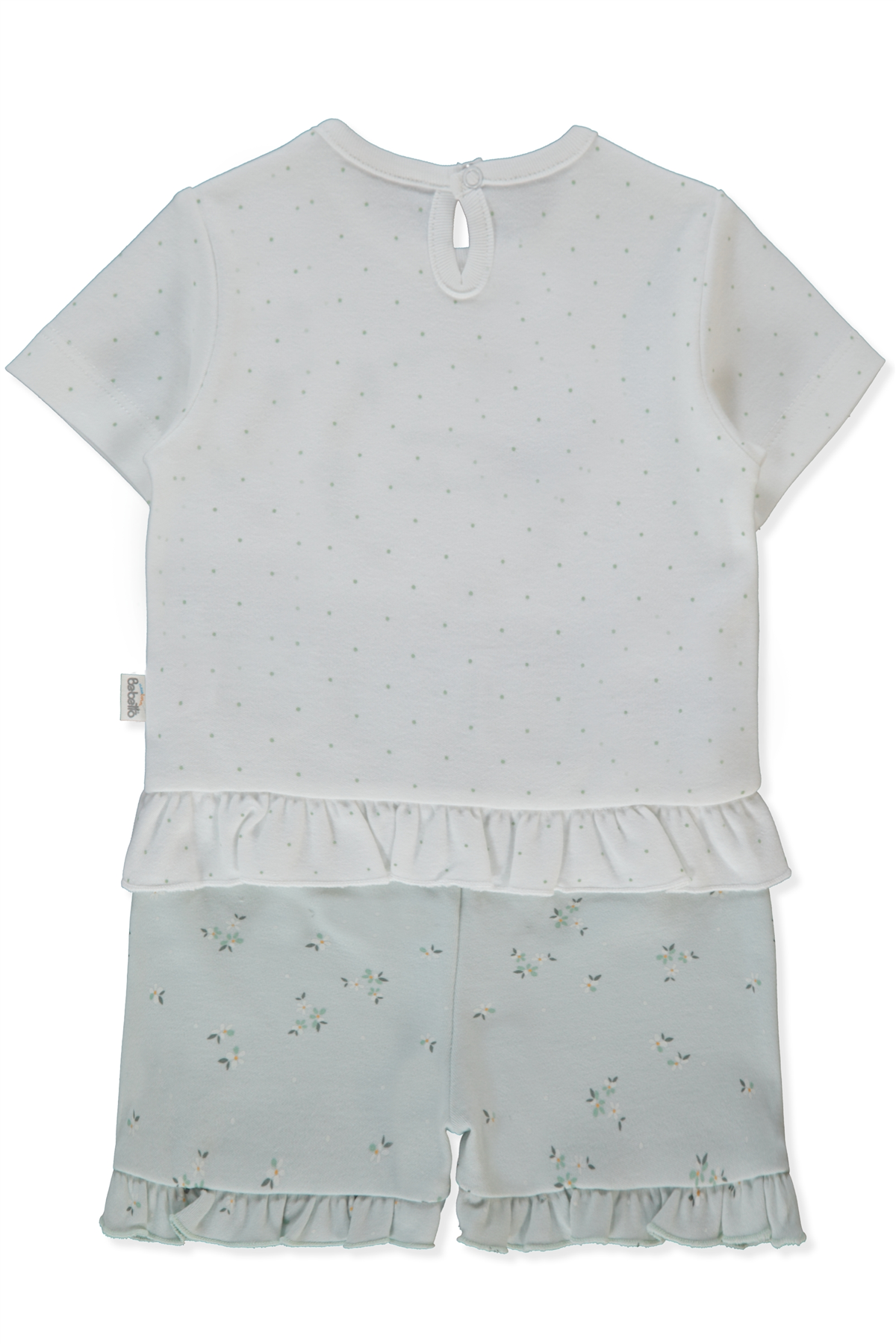 İNTERLOK ŞORTLU PİJAMA TAKIMI 2Lİ (FLOWER GARDEN) MİNT