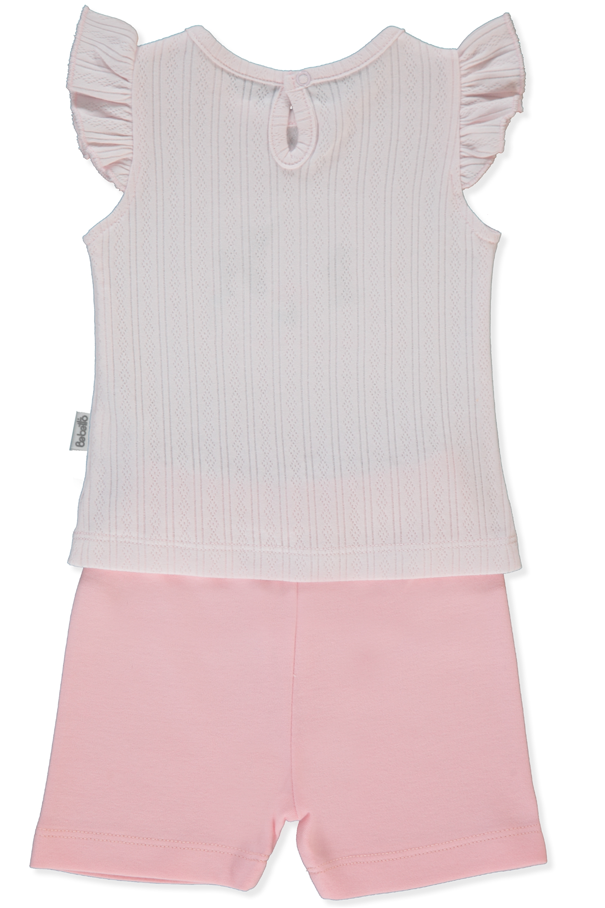 İNTERLOK ŞORTLU PİJAMA TAKIMI 2Lİ TAKIM (LOVES YOU) PEMBE