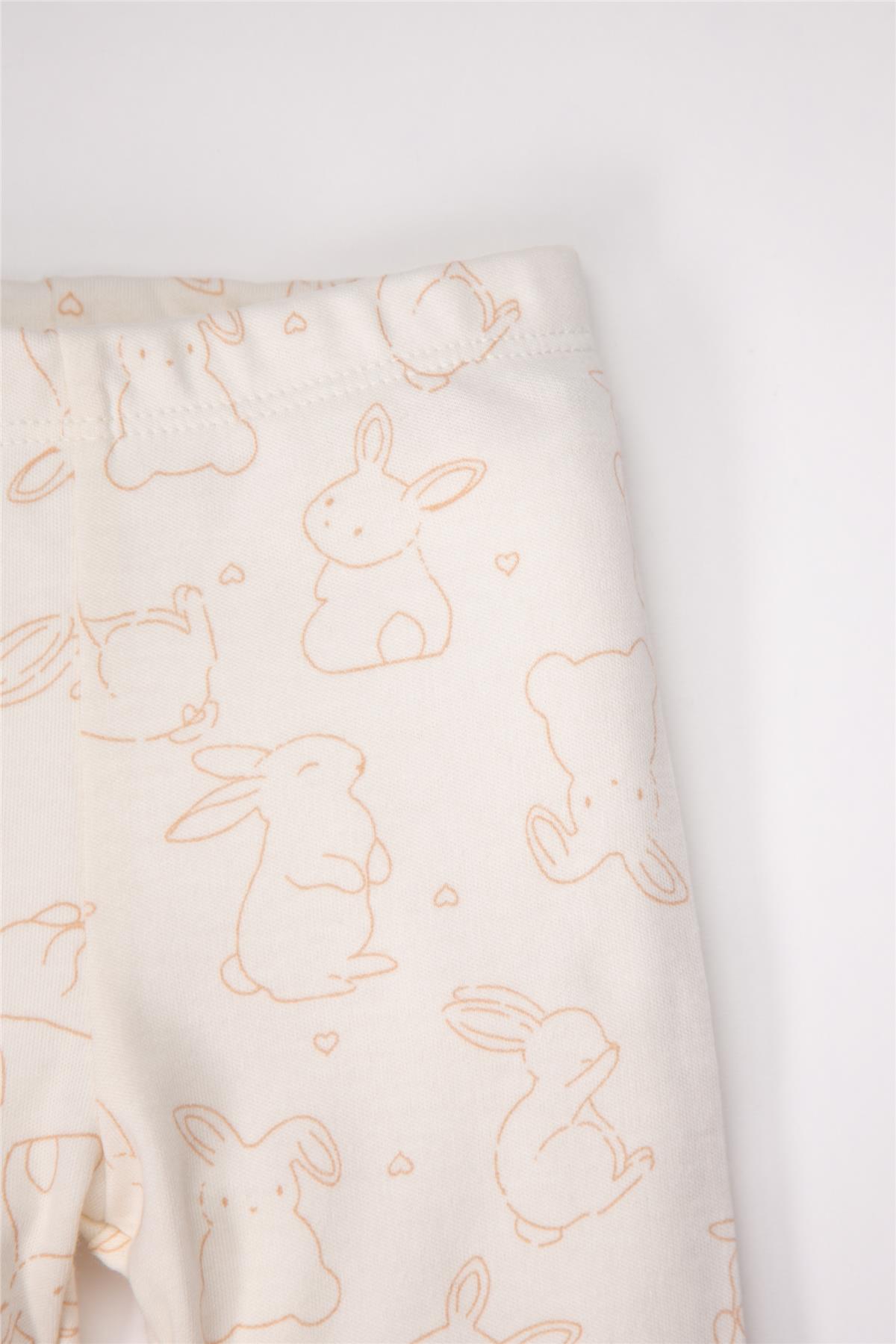İNTERLOK TAYT 2Lİ (CUTE BUNNY)  BEJ
