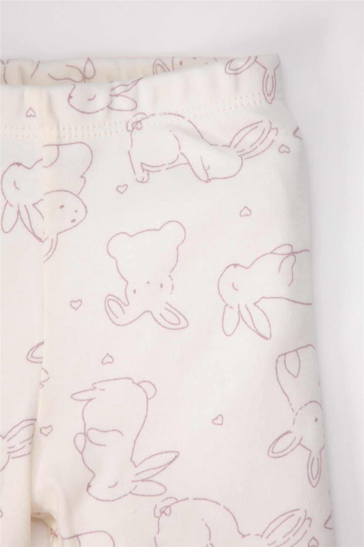 İNTERLOK TAYT 2Lİ (CUTE BUNNY)  MOR