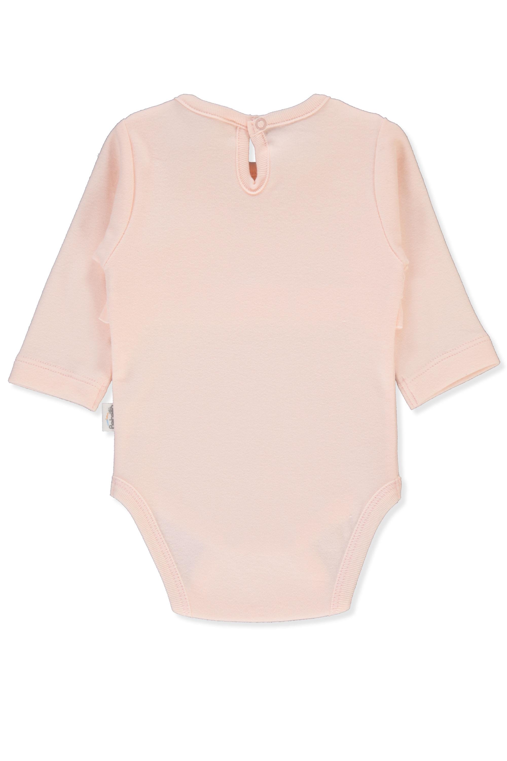 İNTERLOK UZUN KOLLU BODY AY (LITTLE LADY/25) PEMBE