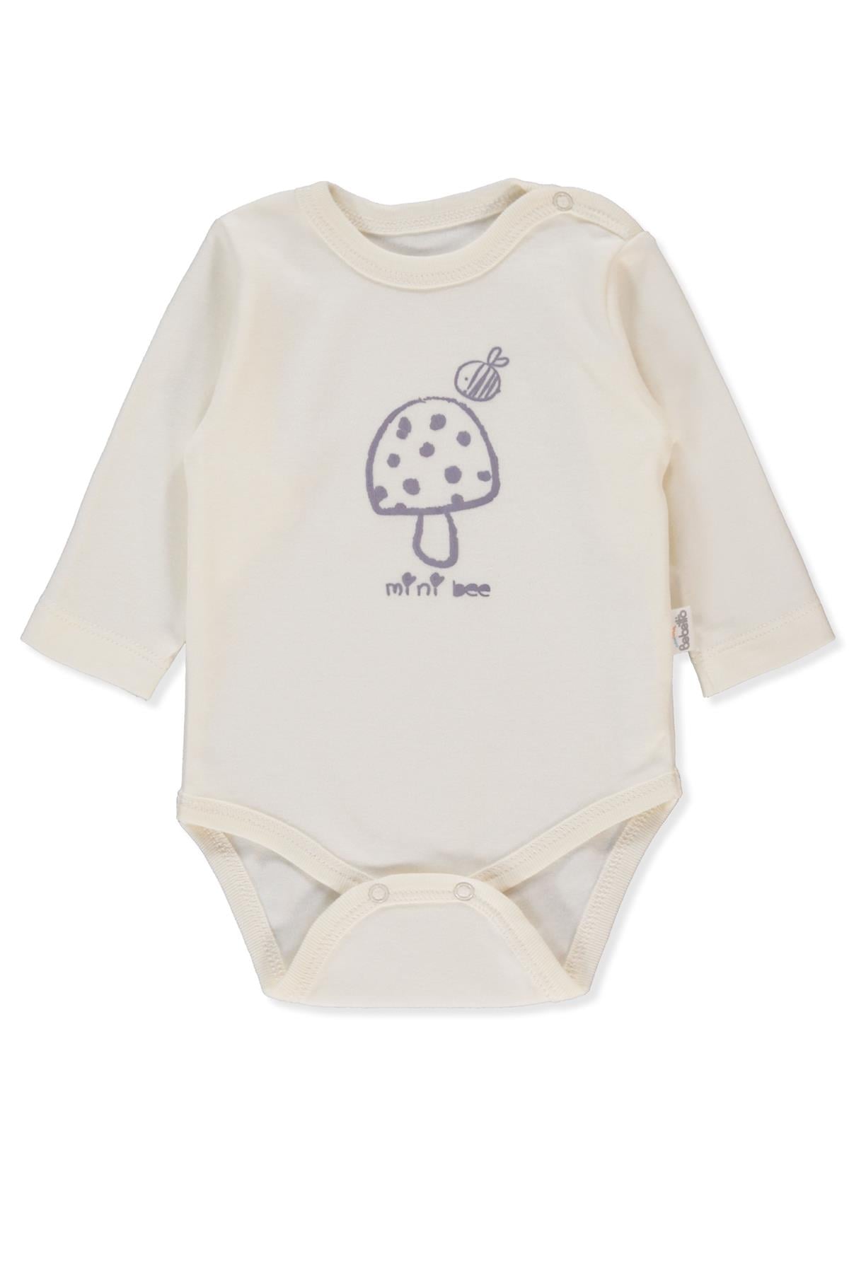 İNTERLOK UZUN KOLLU BODY AY (MINI BEE) LİLA