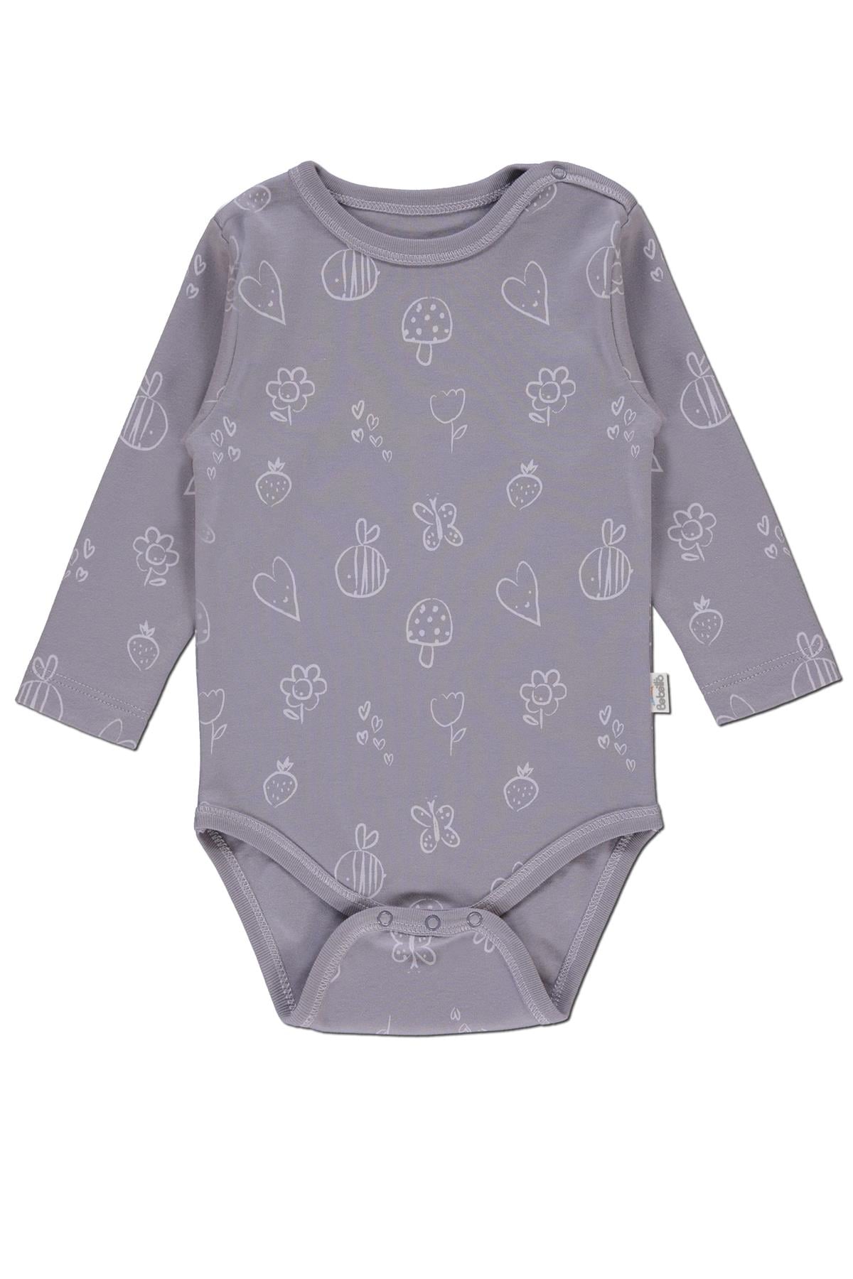 İNTERLOK UZUN KOLLU BODY YAŞ (MINI BEE) LİLA