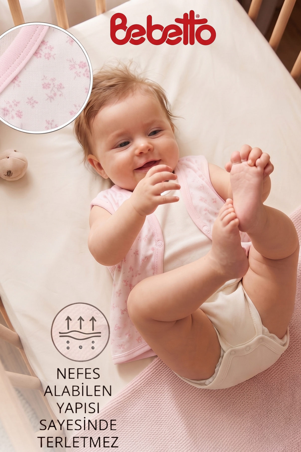 İNTERLOK YELEK (CUTE GIRL) PEMBE
