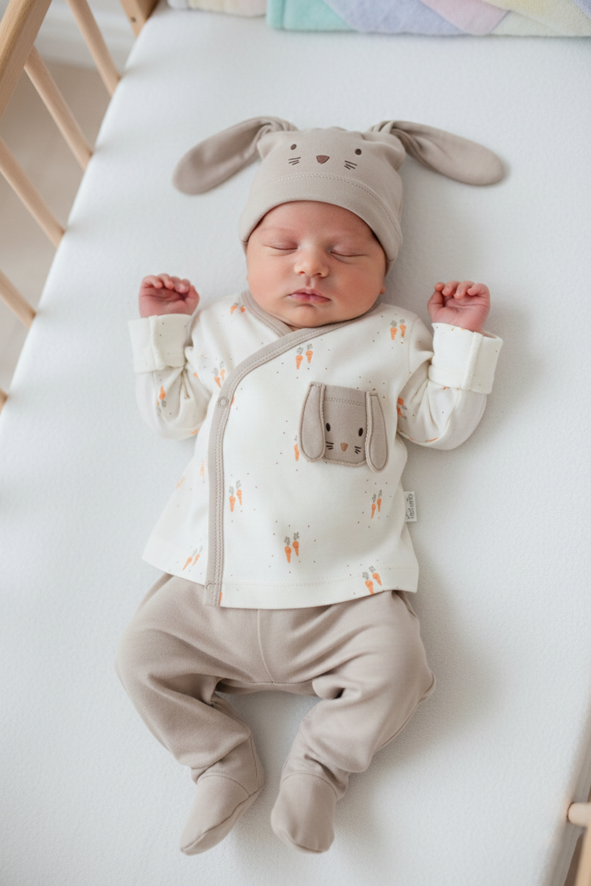 İNTERLOK ZIBIN SET 3LÜ (BABY CARROT) KAHVERENGİ