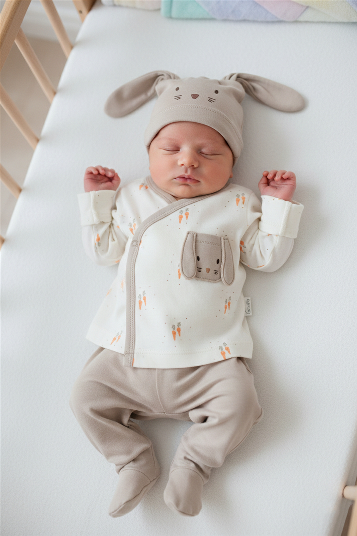 İNTERLOK ZIBIN SET 3LÜ (BABY CARROT) KAHVERENGİ