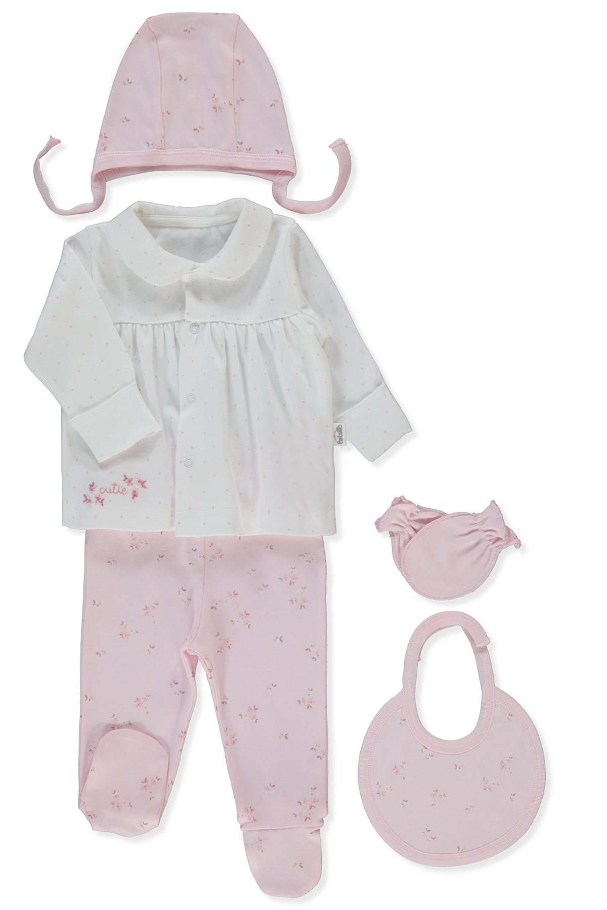 İNTERLOK ZIBIN SET 5Lİ (FLOWER GARDEN) PEMBE