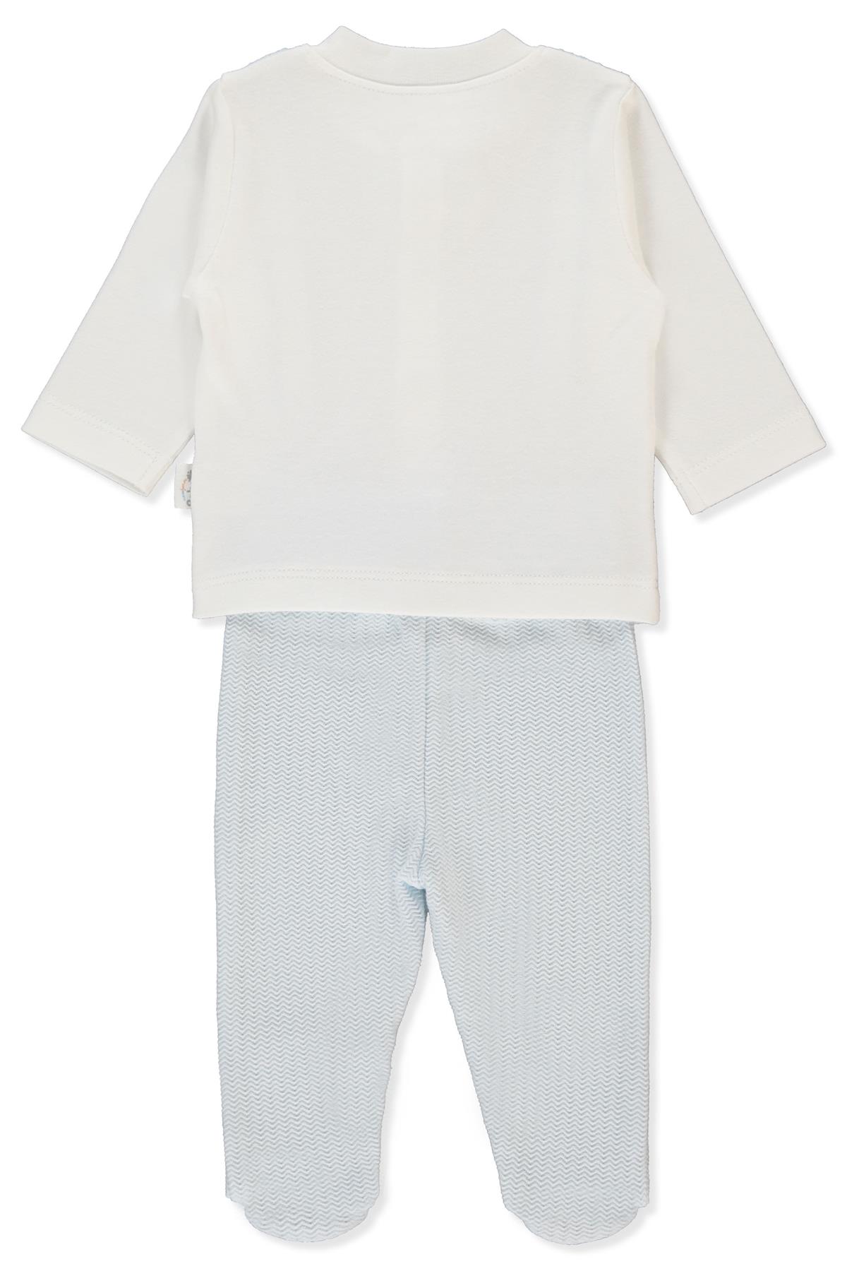 JAKARLI İKİ İP PATİKLİ PİJAMA TAKIMI 2Lİ (BABY KING/25) MAVİ