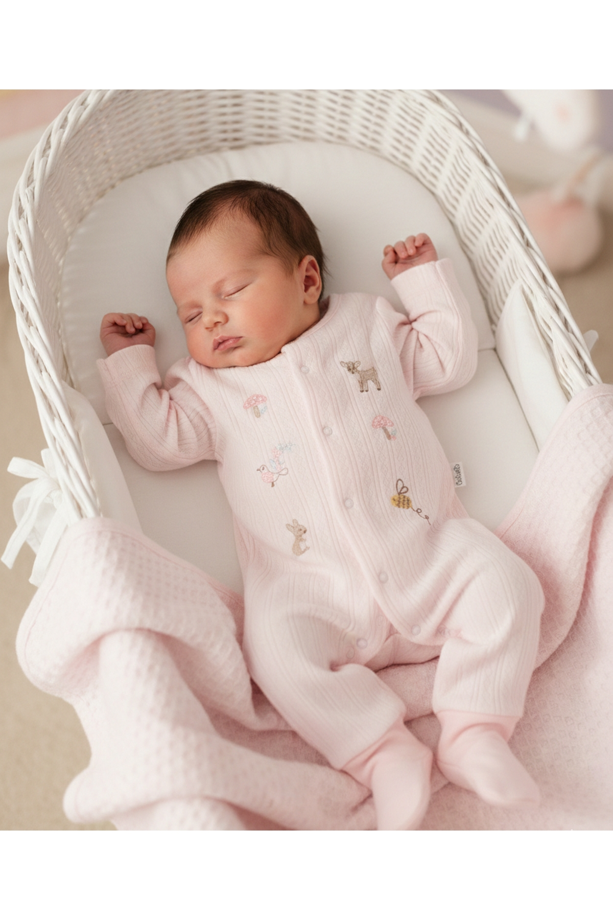 JAKARLI İNTERLOK ÇORAPLI TULUM (LOVES YOU) PEMBE