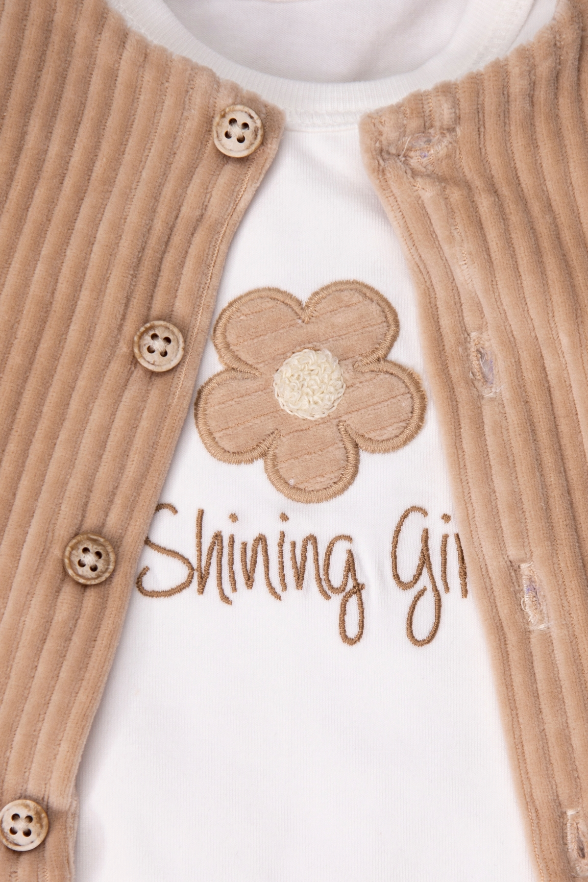 KADİFE HIRKA 3LÜ TAKIM (SHINING GIRL) BEJ