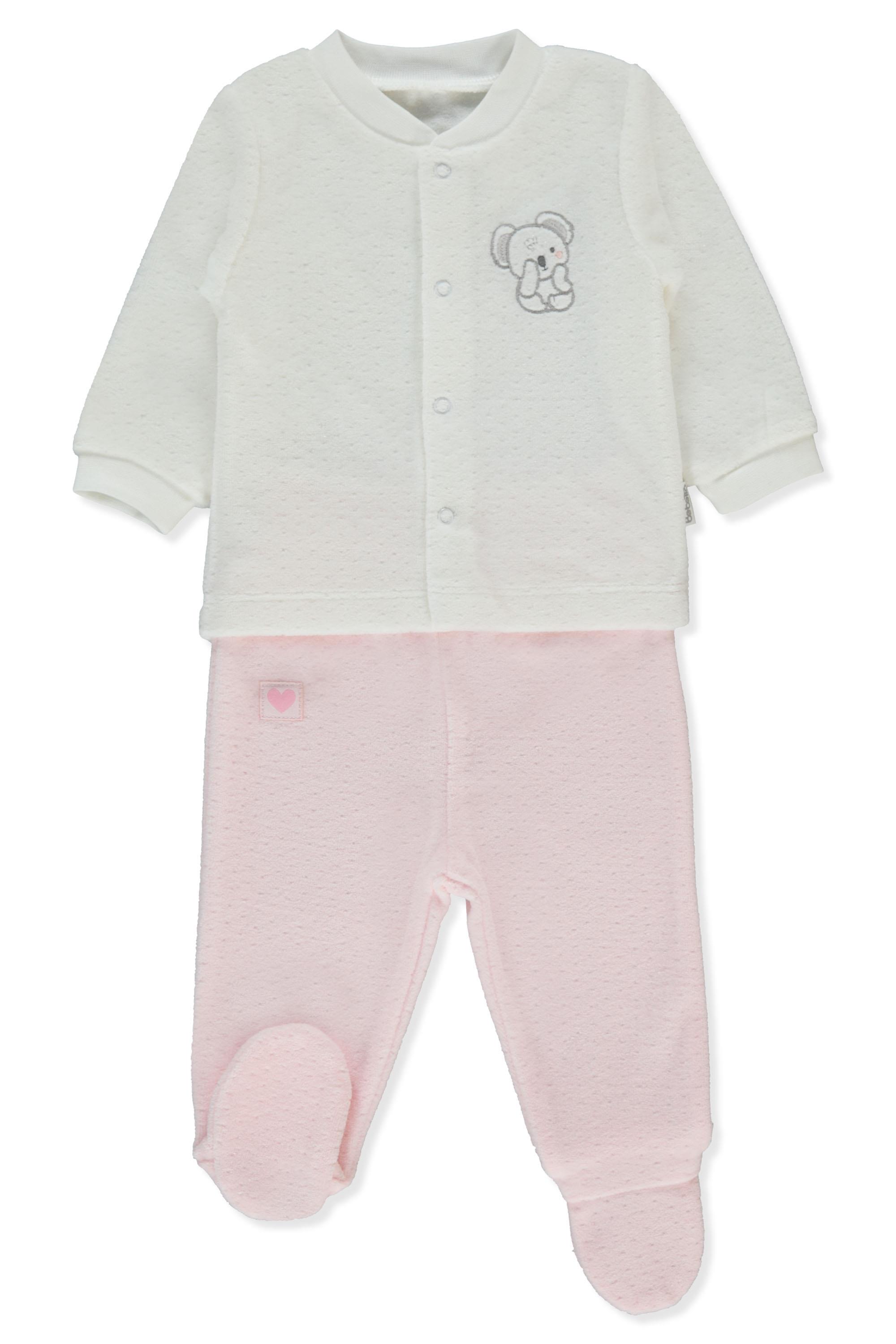 KADİFE PATİKLİ PİJAMA TAKIMI 2Lİ (MY LITTLE ONE) PEMBE