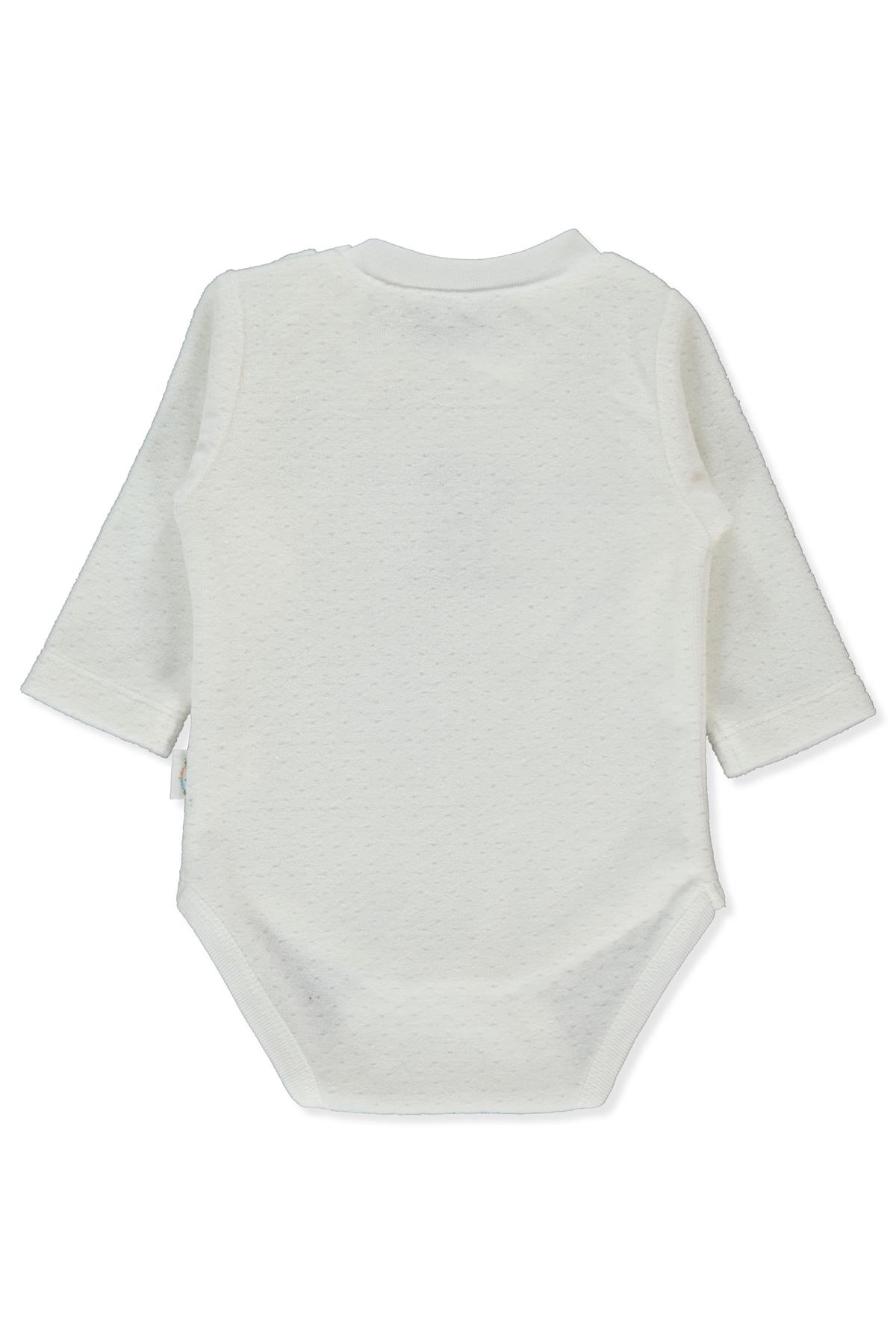 KADİFE UZUN KOLLU BODY AY (MY LITTLE ONE) EKRU
