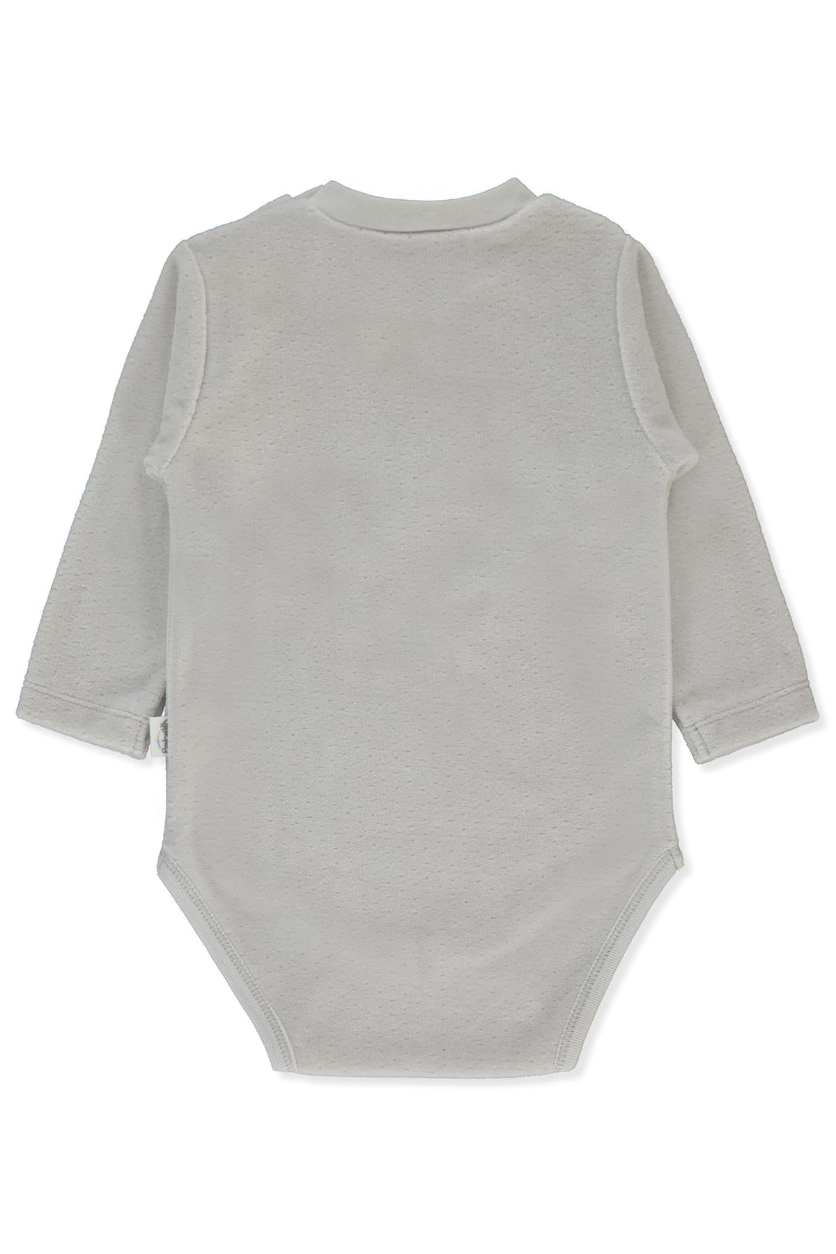 KADİFE UZUN KOLLU BODY YAŞ (MY LITTLE ONE) GRİ
