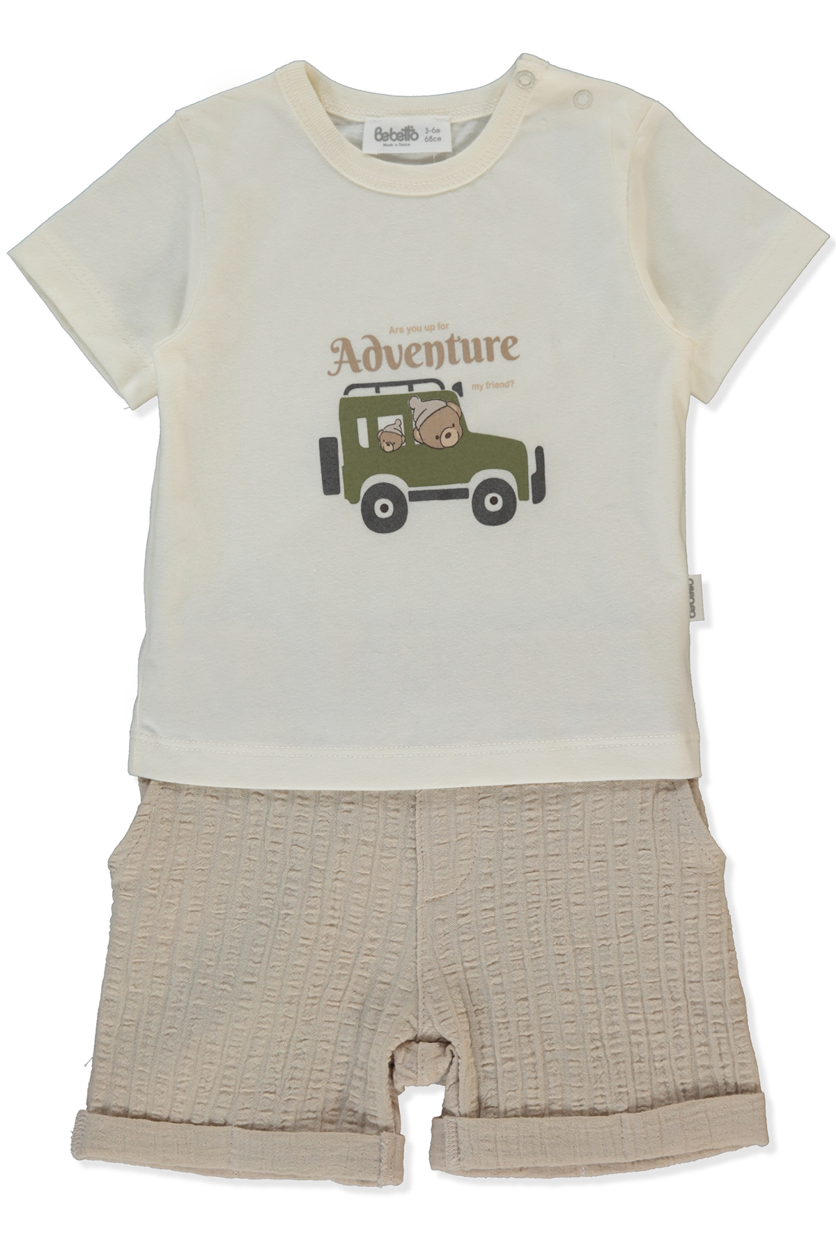 MÜSLİN ŞORT 2Lİ TAKIM (ADVENTURE) BEJ