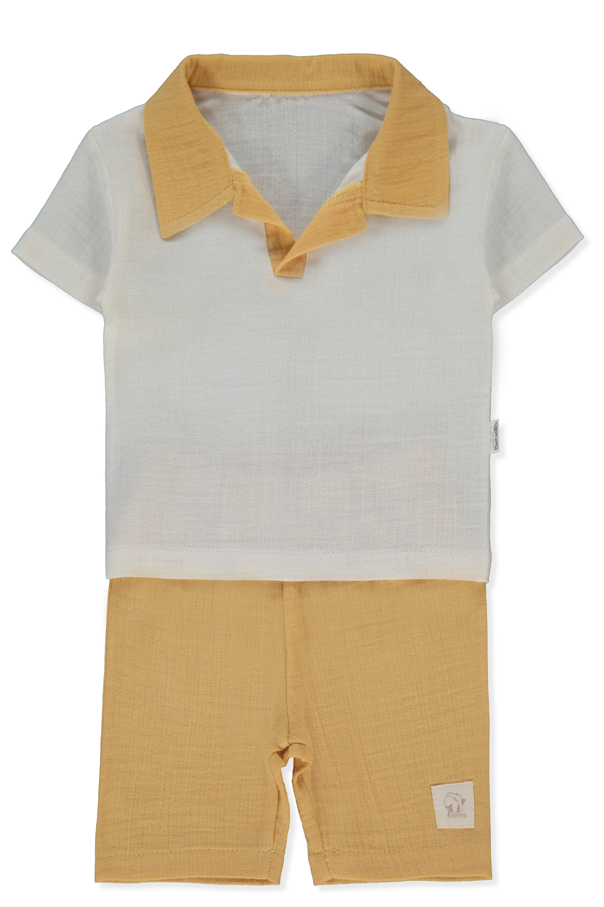 MÜSLİN ŞORT 2Lİ TAKIM (PILLOWY) HARDAL