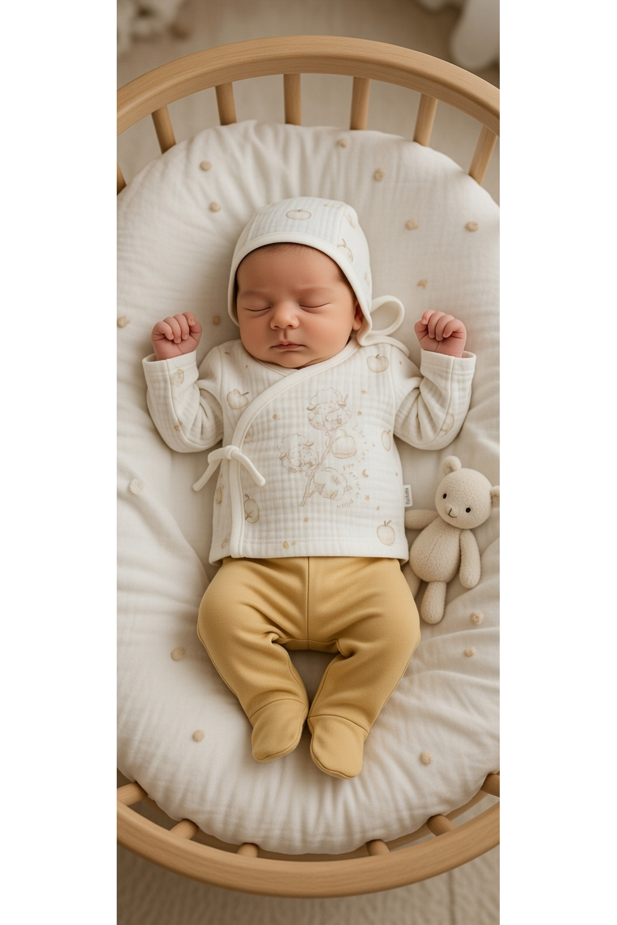 MÜSLİN ZIBIN SET 5Lİ (PILLOWY) HARDAL