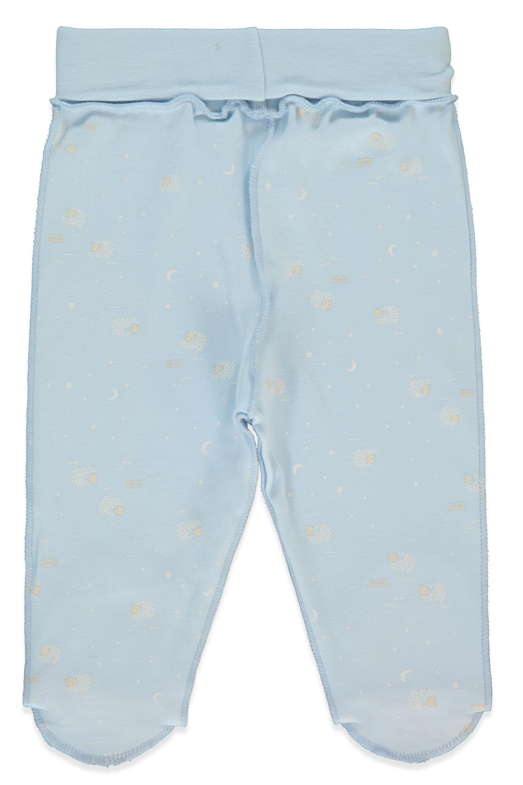 ORGANİK İNTERLOK PATİKLİ PANTOLON (ORGANIC SLEEPY SHEEPY) MAVİ