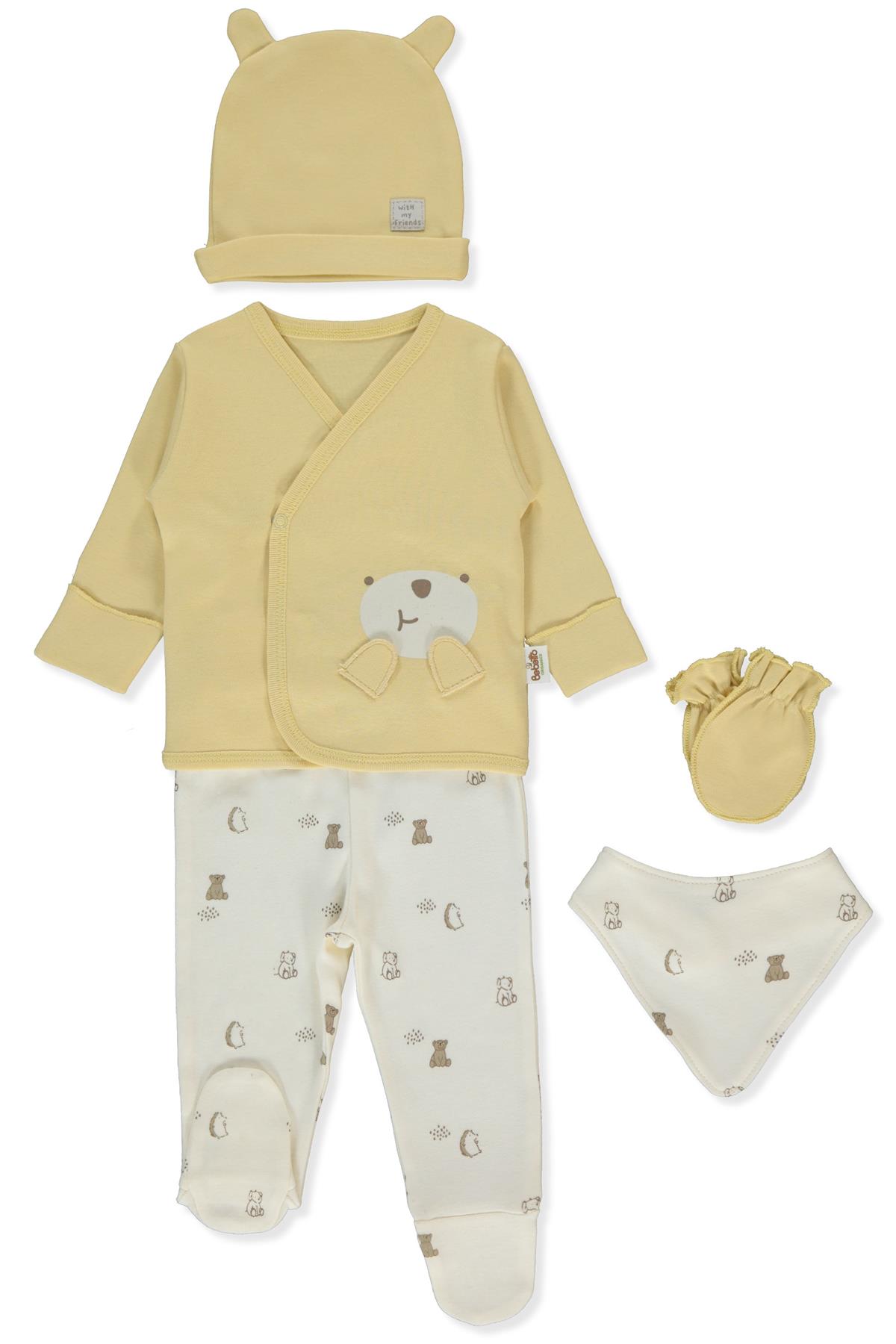 ORGANİK İNTERLOK ZIBIN SET 5Lİ (ORGANIC FUN MOMENT) SARI