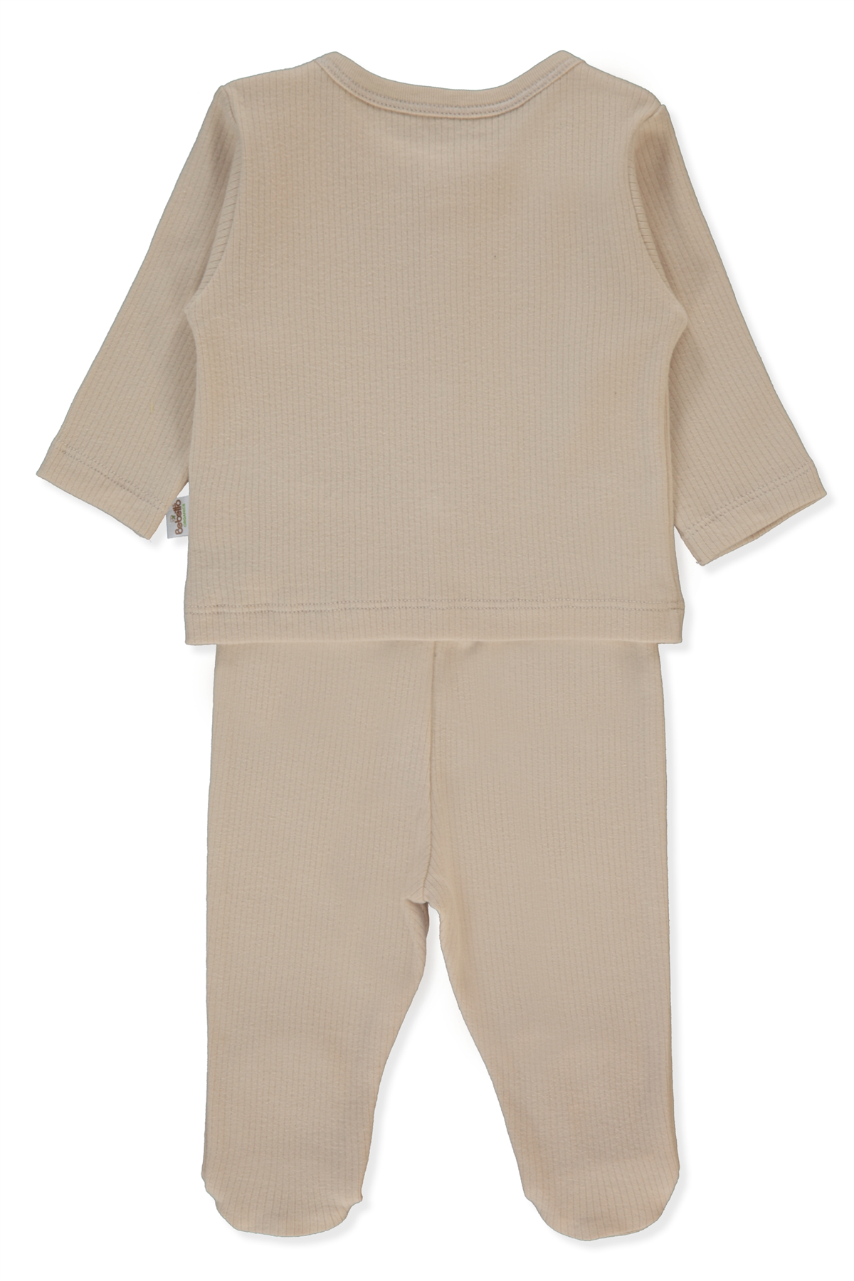 ORGANİK RAPORLU İNTERLOK PATİKLİ PİJAMA TAKIMI 2Lİ (ORGANIC BE NATURE) BEJ