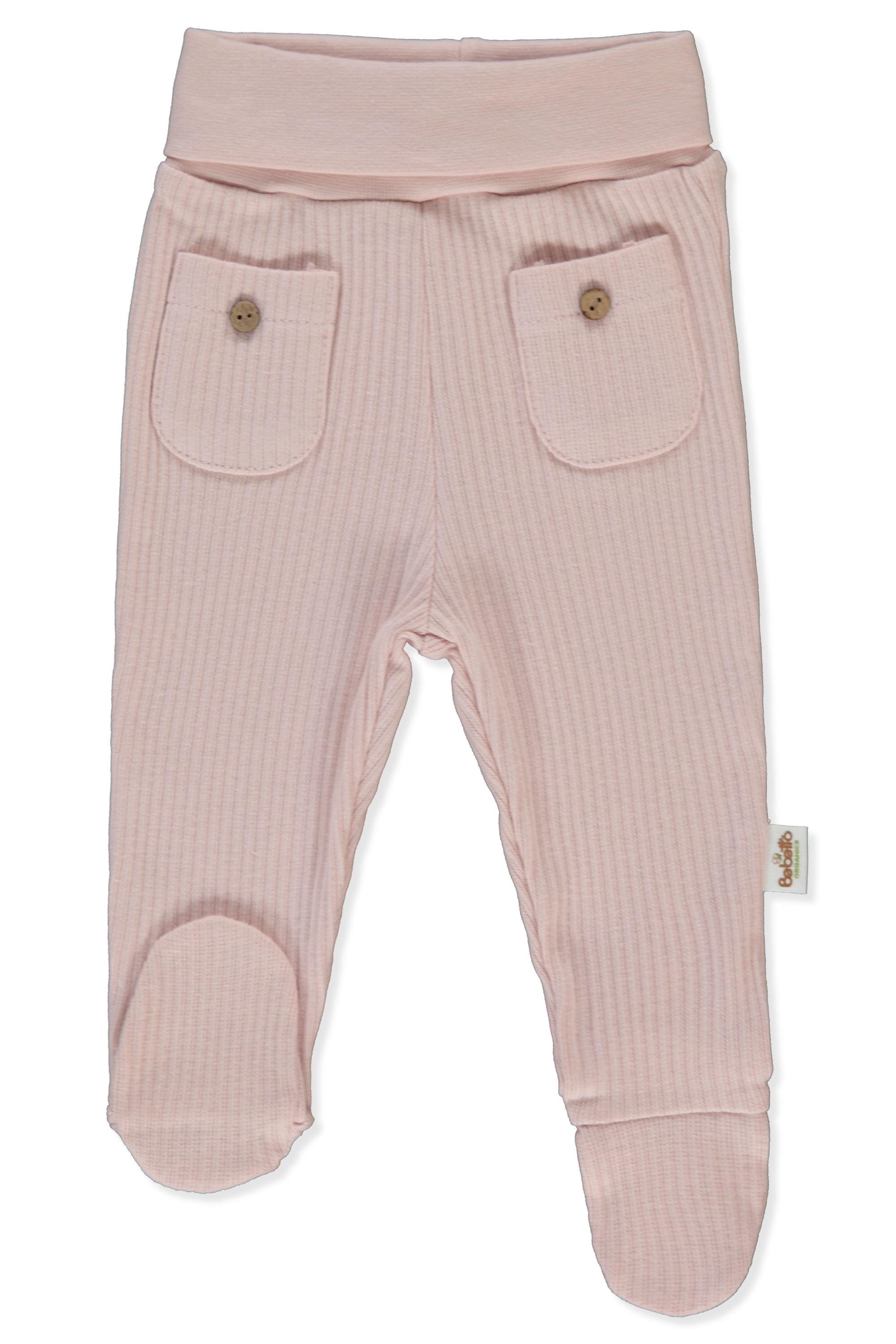 ORGANİK RAPORLU KAŞKORSE PATİKLİ PANTOLON (ORGANIC BORN WITH LOVE) GÜL KURUSU