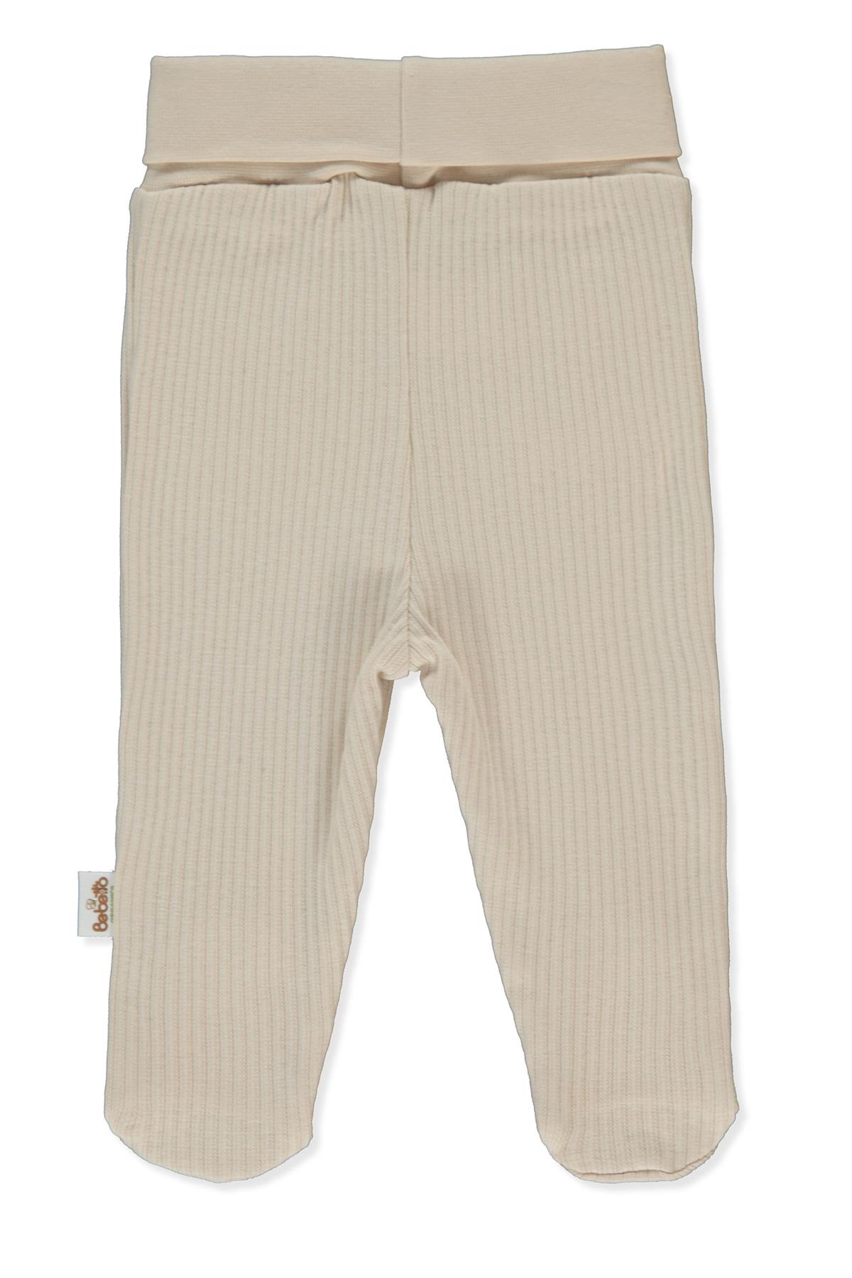 ORGANİK RAPORLU KAŞKORSE PATİKLİ PANTOLON (ORGANIC BORN WITH LOVE) BEJ