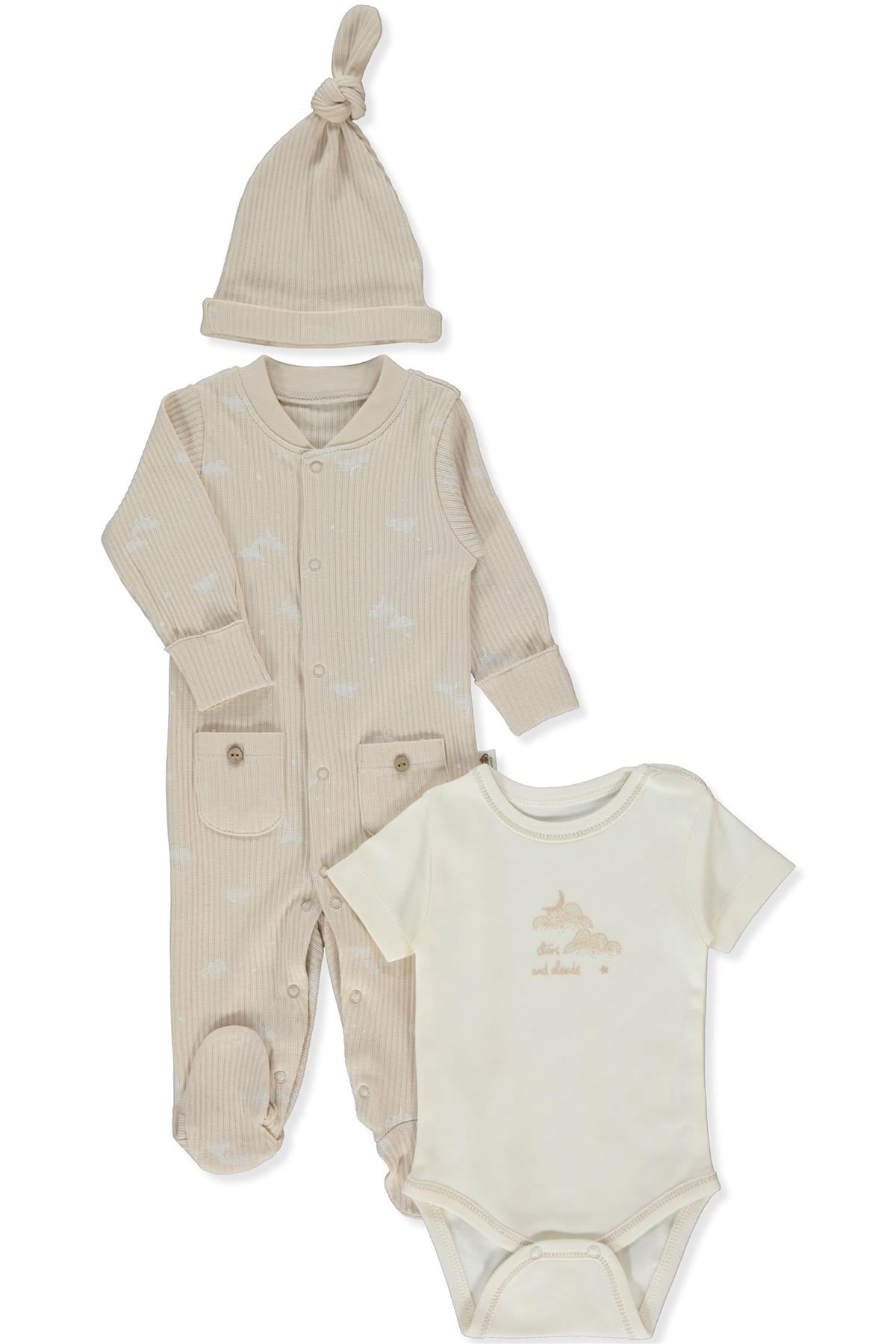 ORGANİK RAPORLU KAŞKORSE TULUM SET 3LÜ (ORGANIC BORN WITH LOVE) BEJ