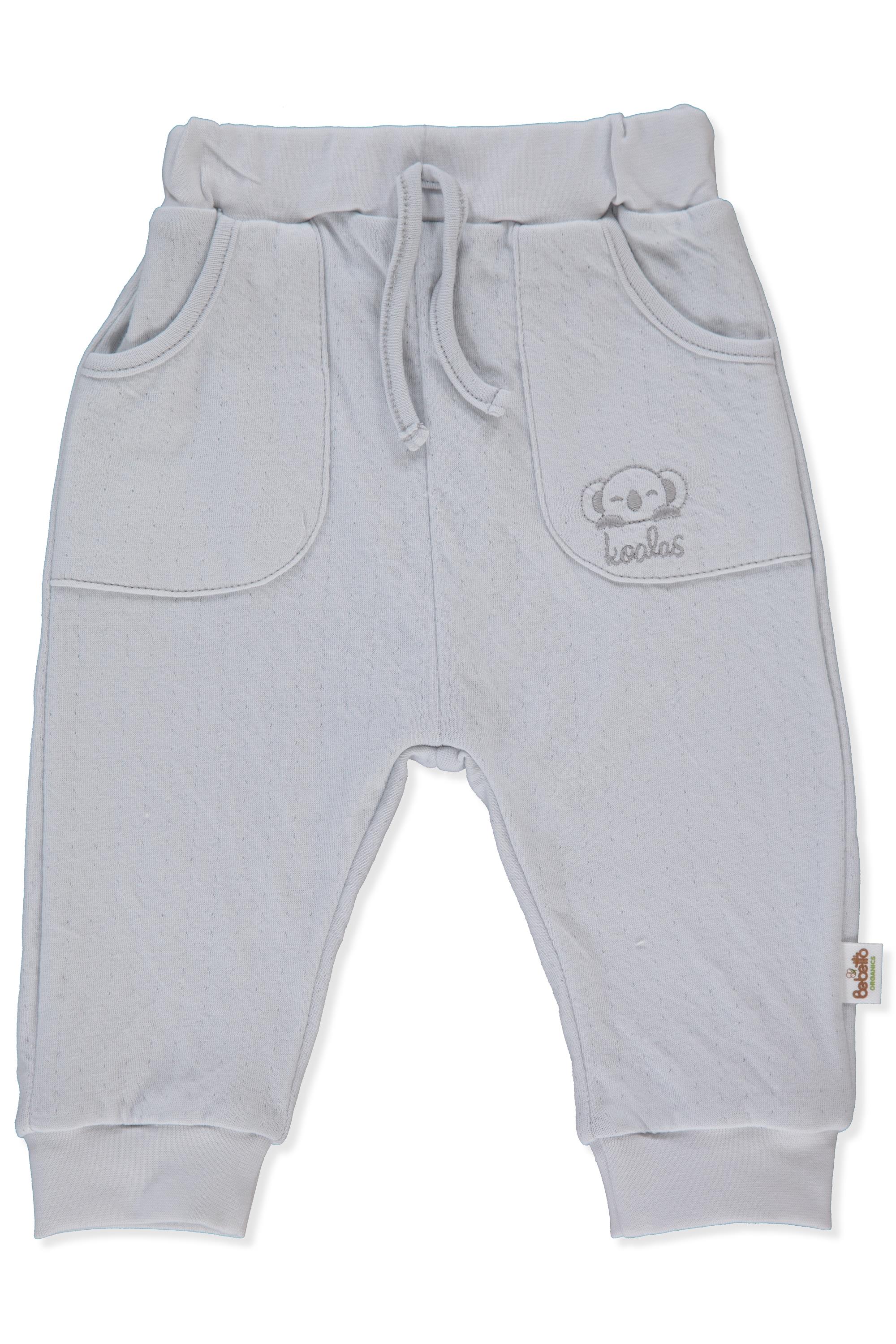 ORGANİK SÜPREM DOUBLE PATİKSİZ PANTOLON (ORGANIC STARS AND KOALAS) GRİ