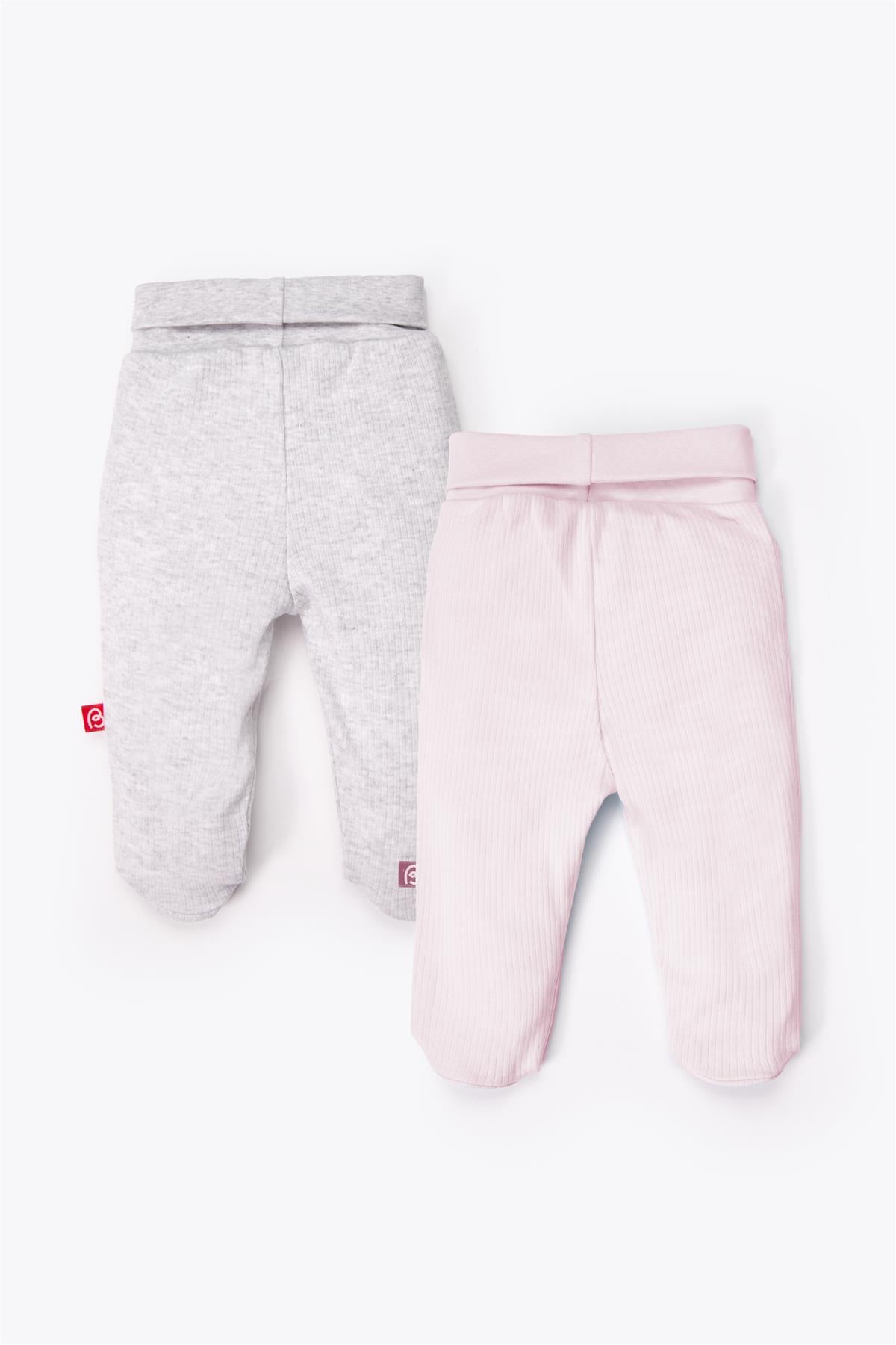PATİKLİ PANTOLON 2Lİ (ALWAYS RAPORLU İNTERLOK) PEMBE