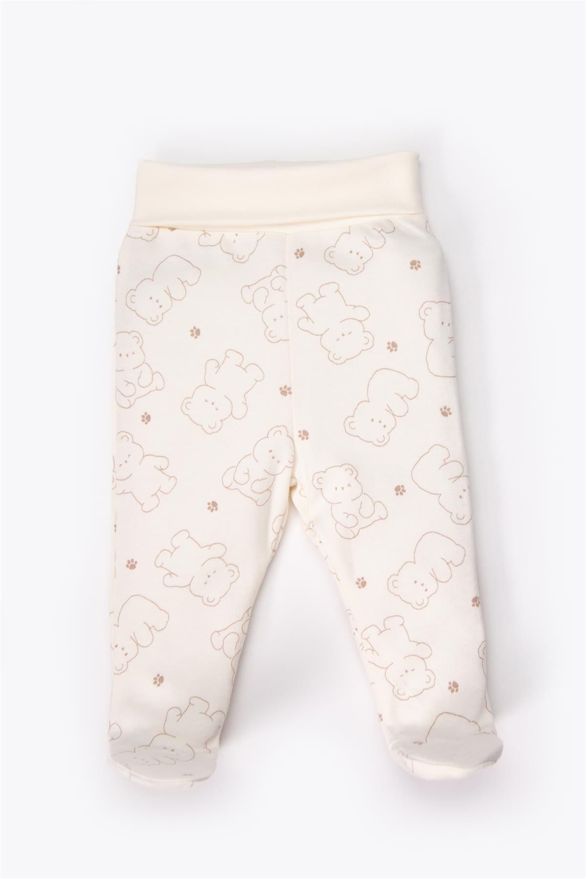 PATİKLİ PANTOLON 2Lİ (CUTE BEAR) BEJ