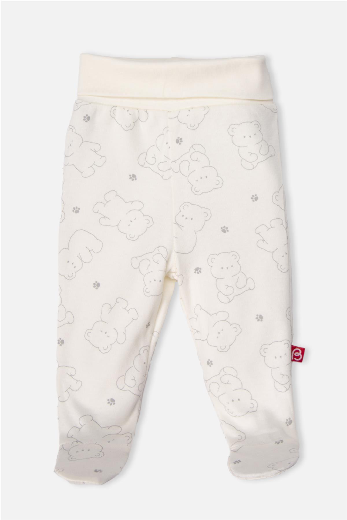 PATİKLİ PANTOLON 2Lİ (CUTE BEAR) GRİ MELANJ