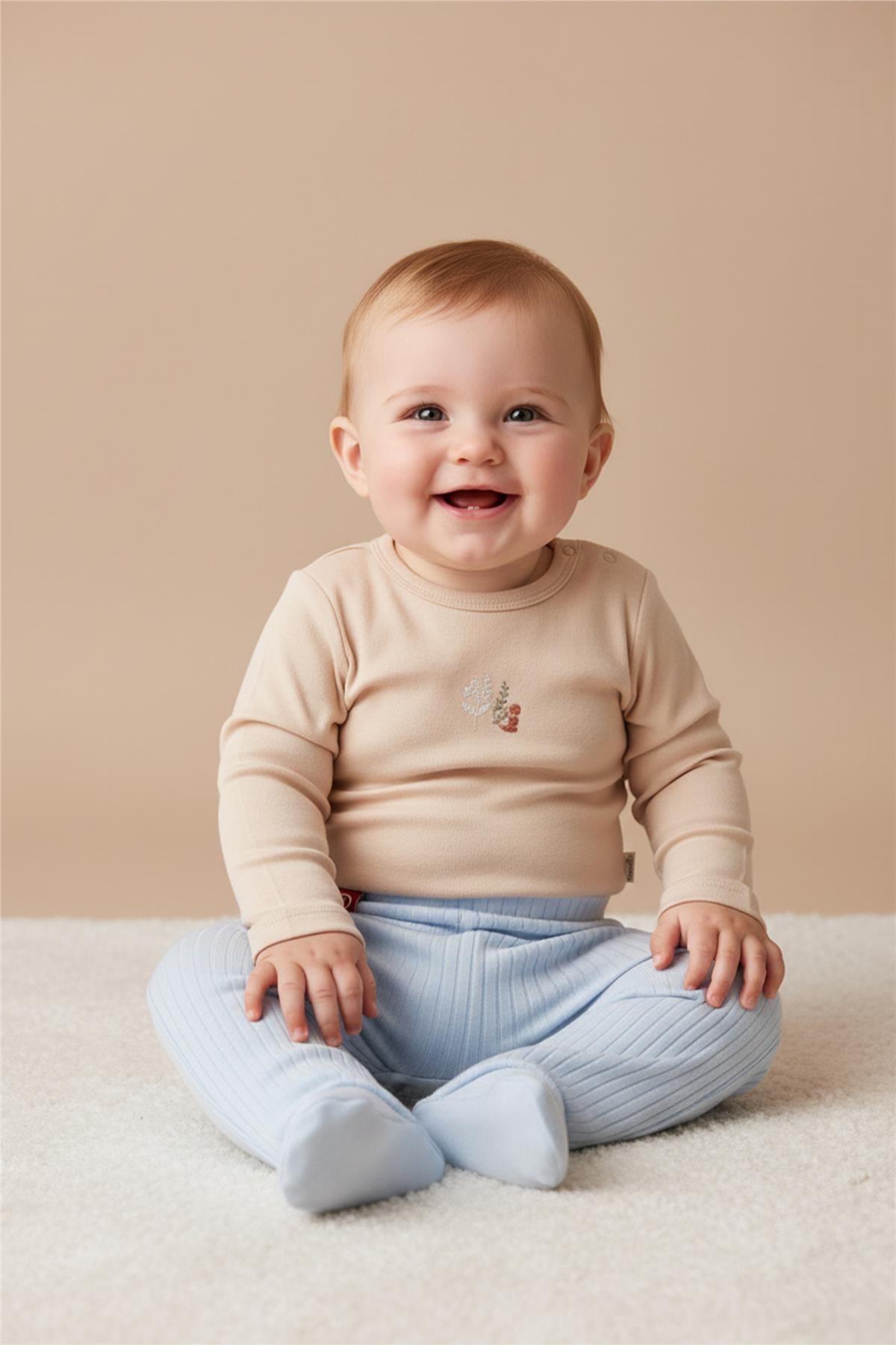 PATİKLİ PANTOLON 2Lİ (CUTE BEAR) MAVİ