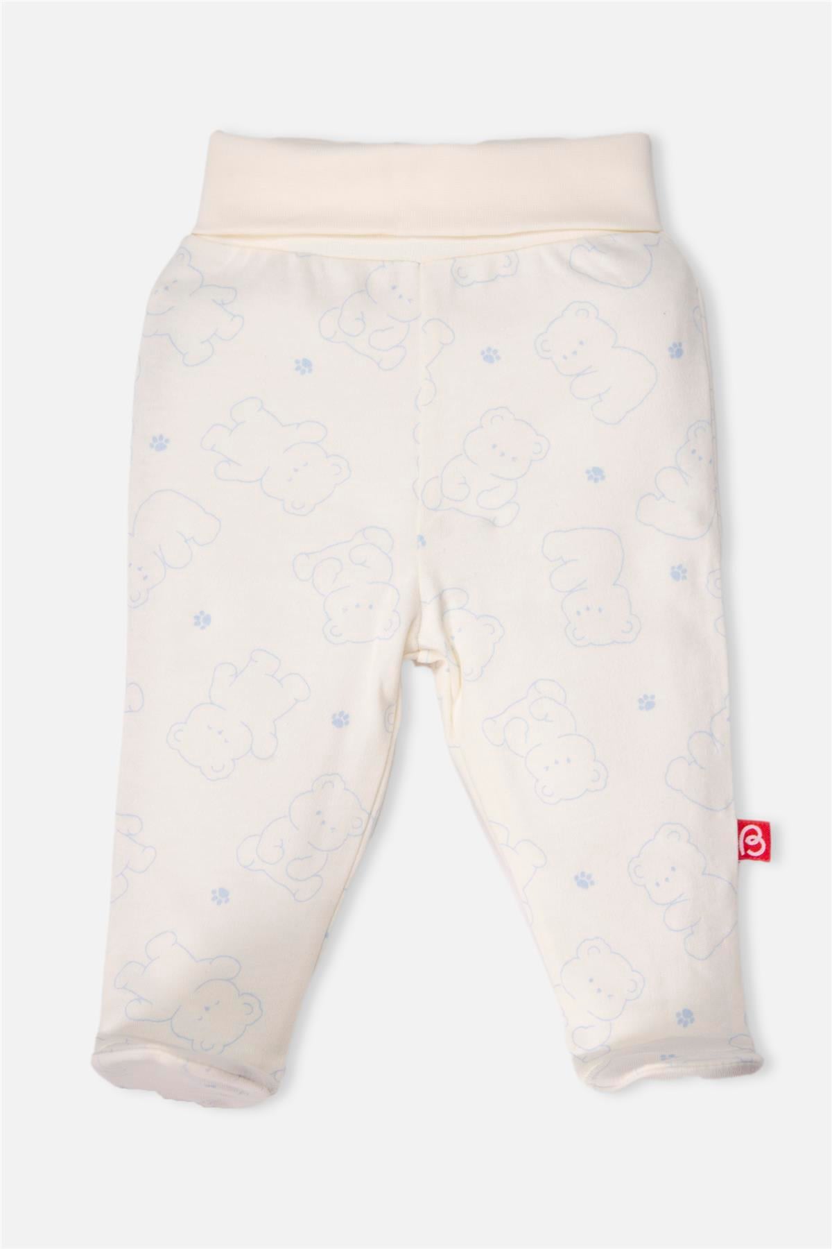 PATİKLİ PANTOLON 2Lİ (CUTE BEAR) MAVİ