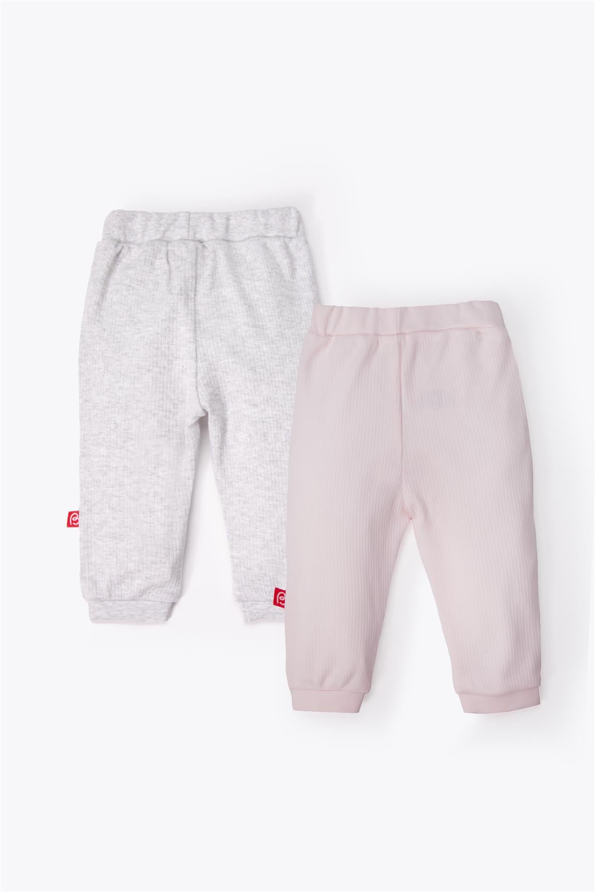 PATİKSİZ PANTOLON 2Lİ (ALWAYS RAPORLU İNTERLOK) PEMBE