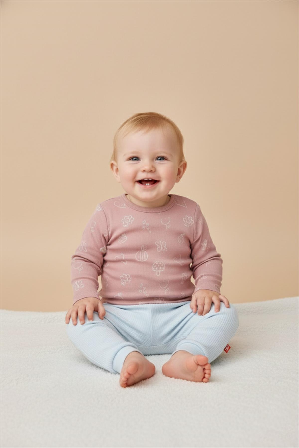 PATİKSİZ PANTOLON 2Lİ (ALWAYS RAPORLU İNTERLOK) MAVİ