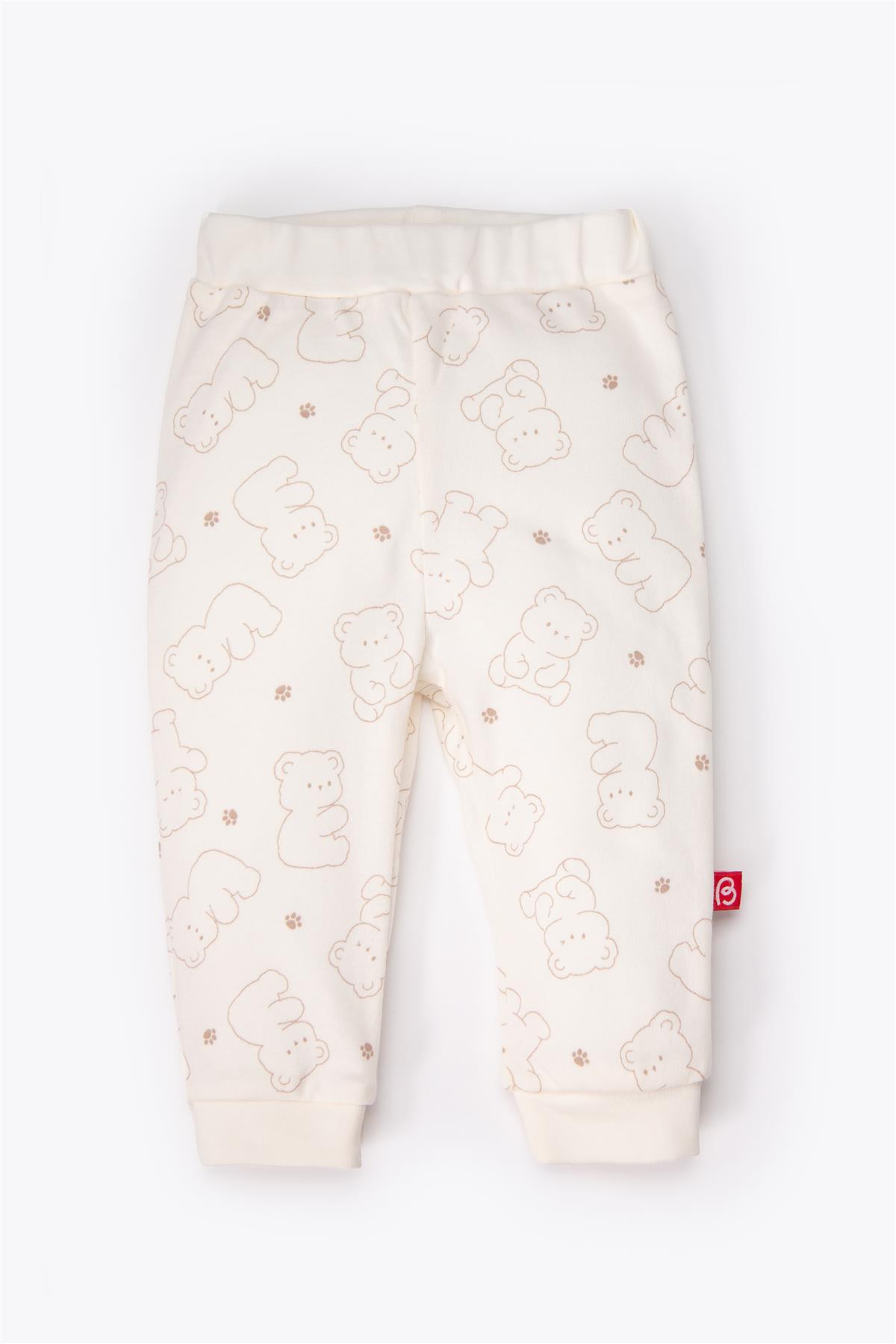 PATİKSİZ PANTOLON 2Lİ (CUTE BEAR) BEJ