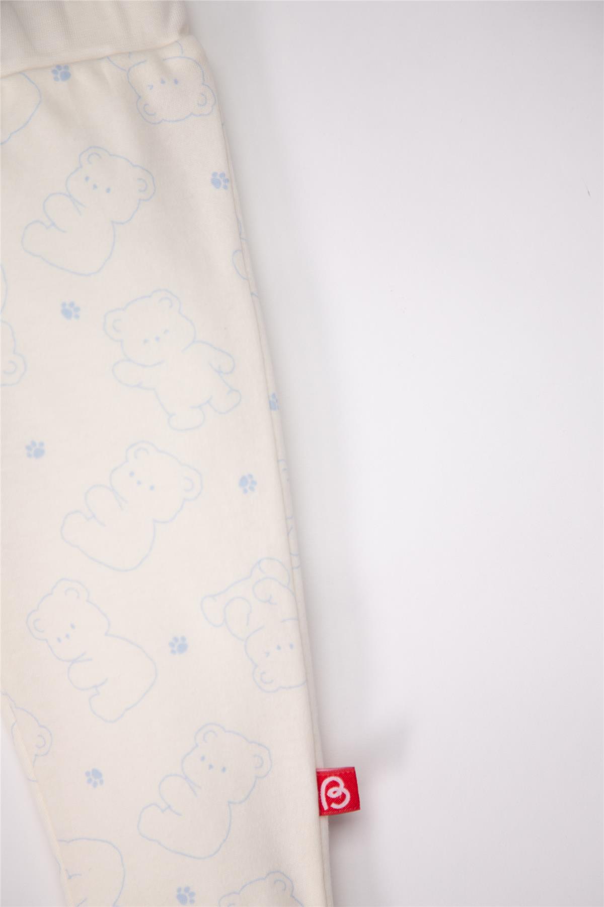 PATİKSİZ PANTOLON 2Lİ (CUTE BEAR) MAVİ